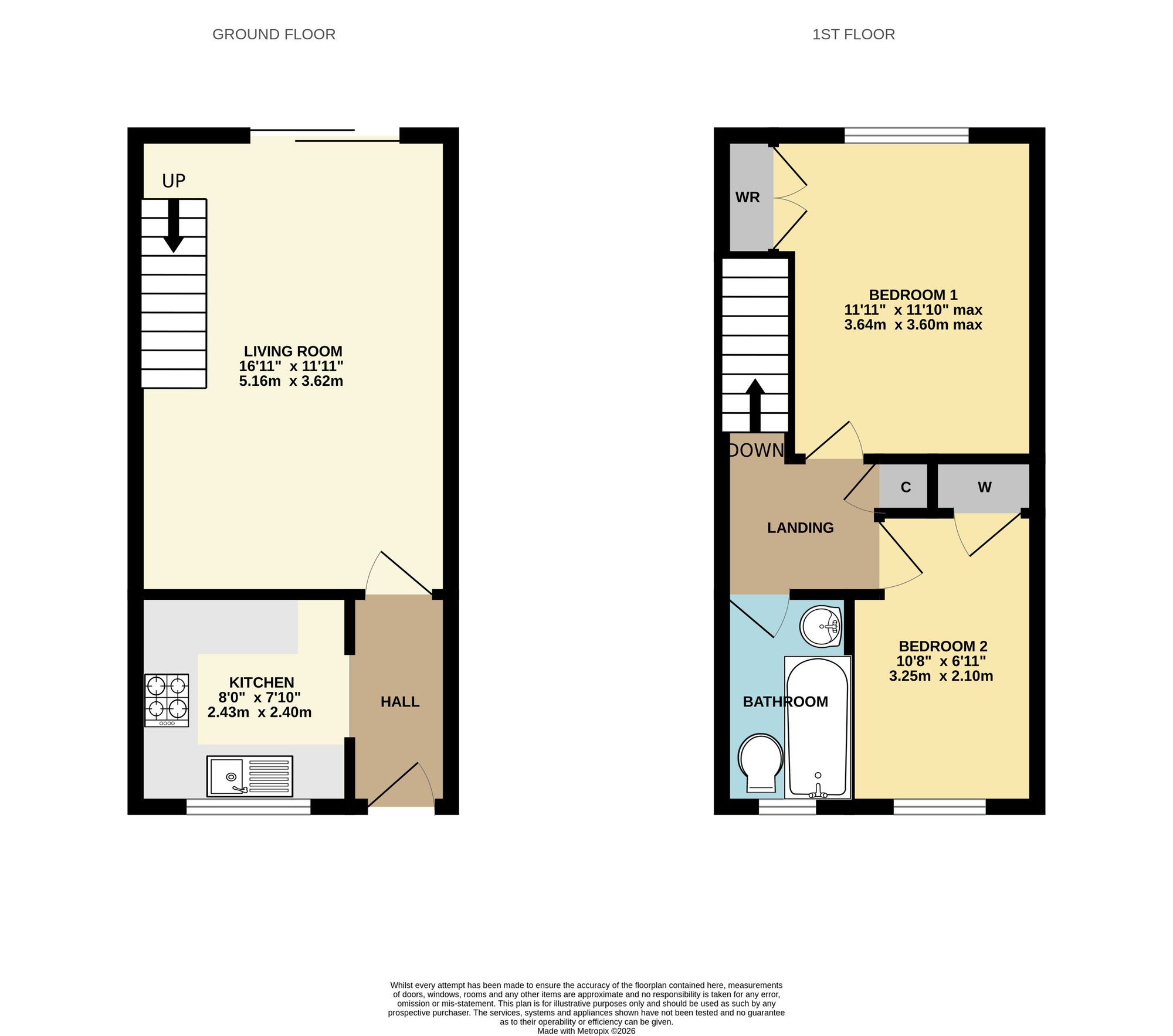 1 bed flat to rent in Bath Place, Taunton, TA1 - Property floorplan