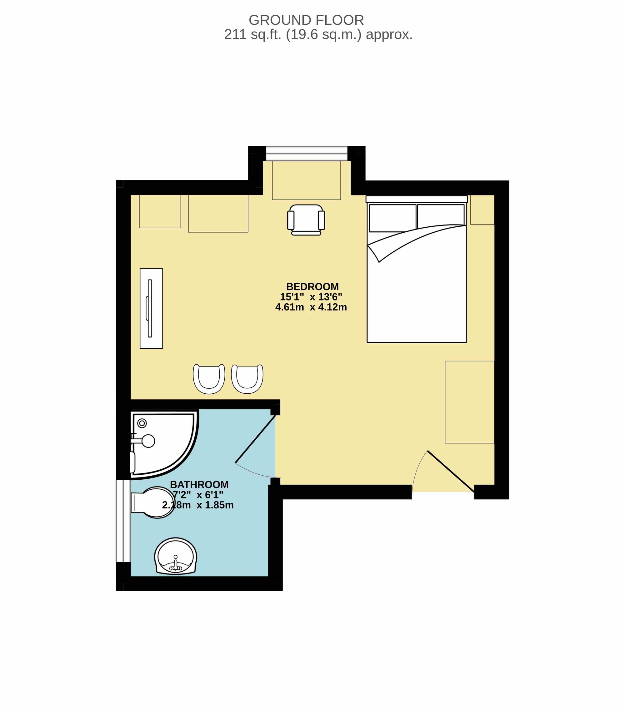 6 bed house share to rent in Belvedere Road, Taunton, TA1 - Property floorplan