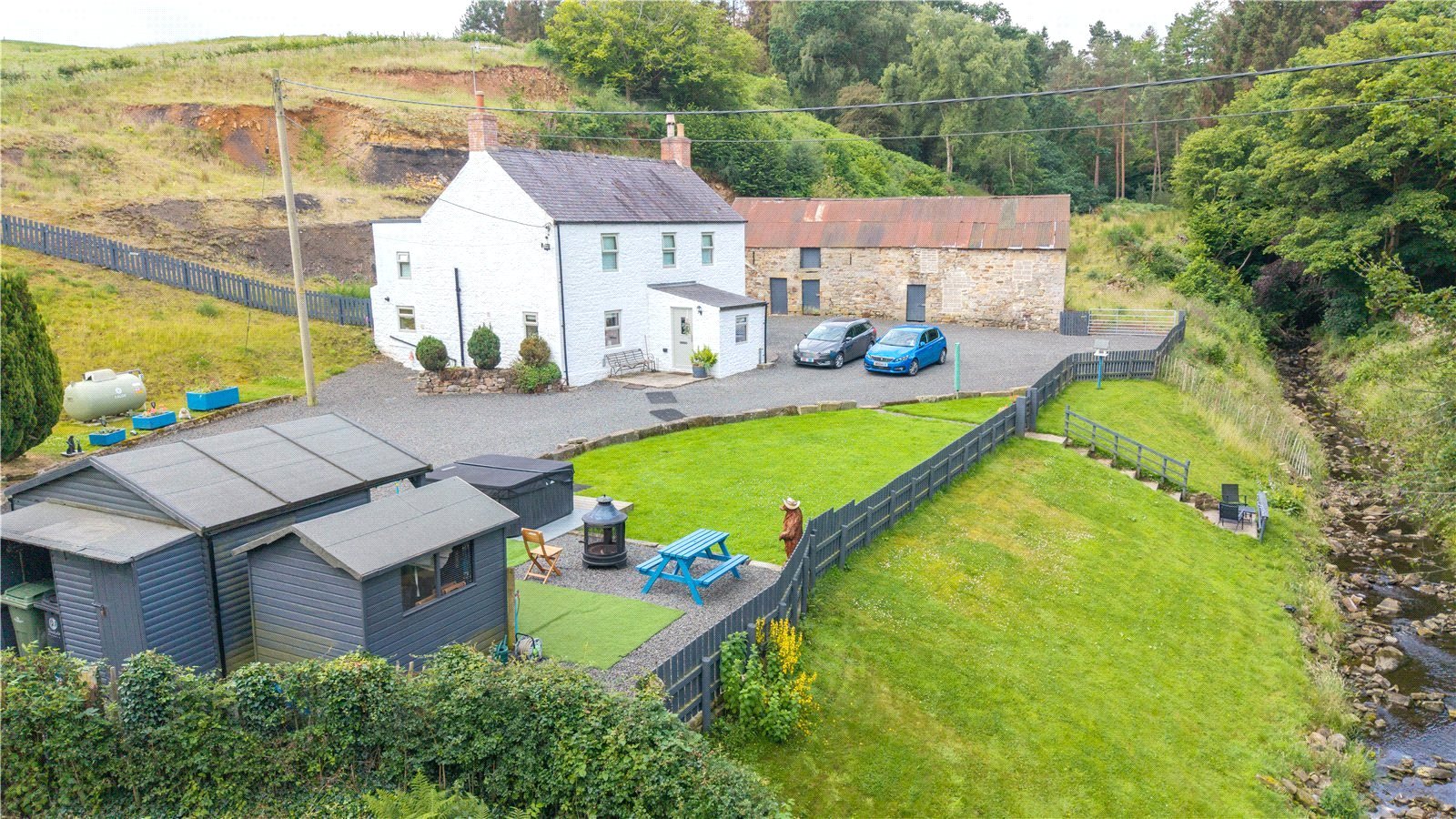 3 Bed Detached Cottage For Sale In Burnside Cottage, Bardon Mill, Hexham, Northumberland, NE47