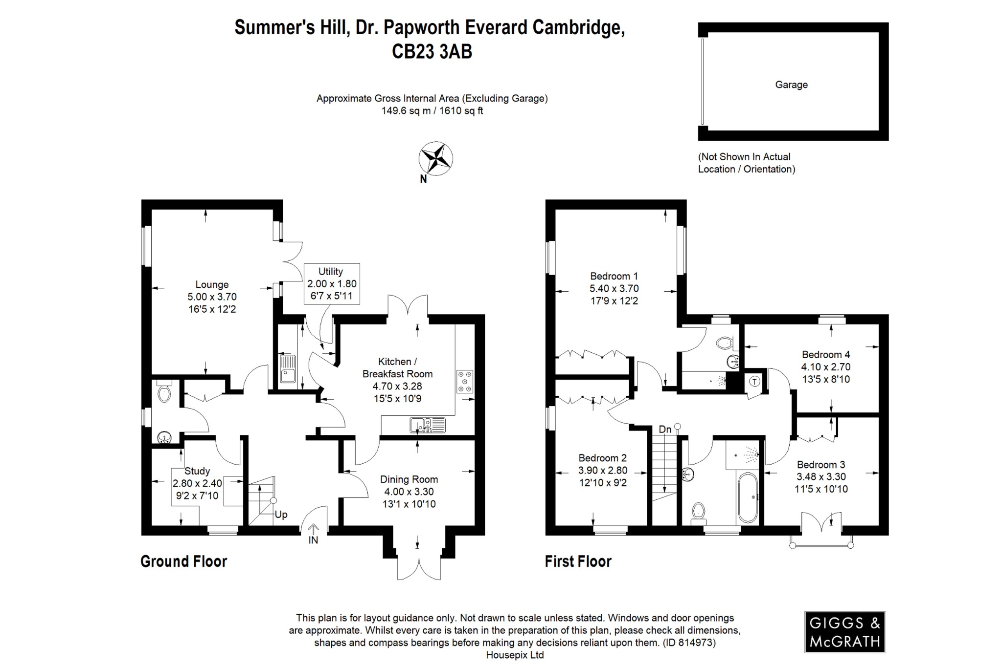 4 bed detached house for sale in Summer's Hill Drive, Cambridge - Property Floorplan