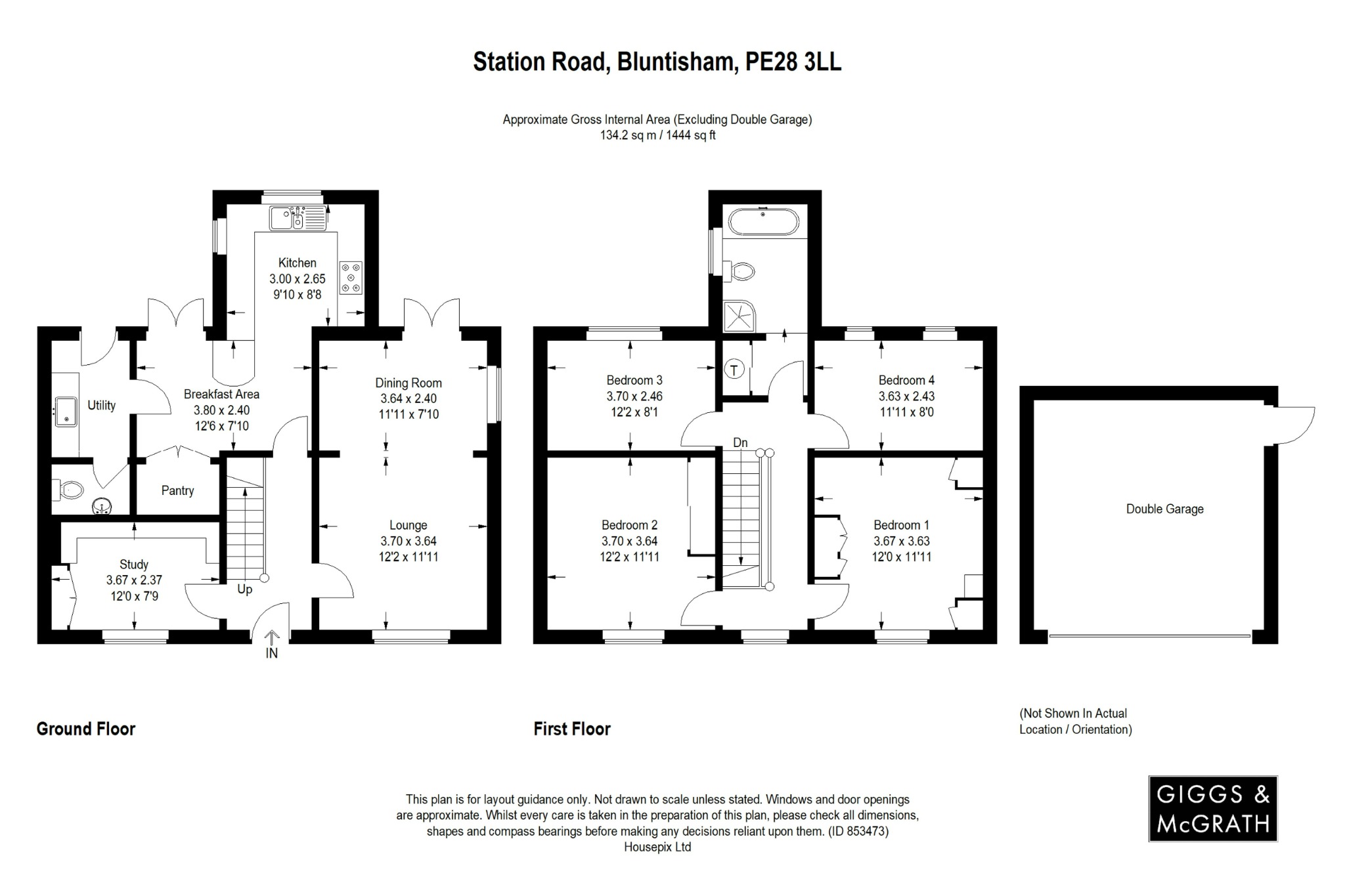 4 bed detached house for sale in Station Road, Huntingdon - Property Floorplan