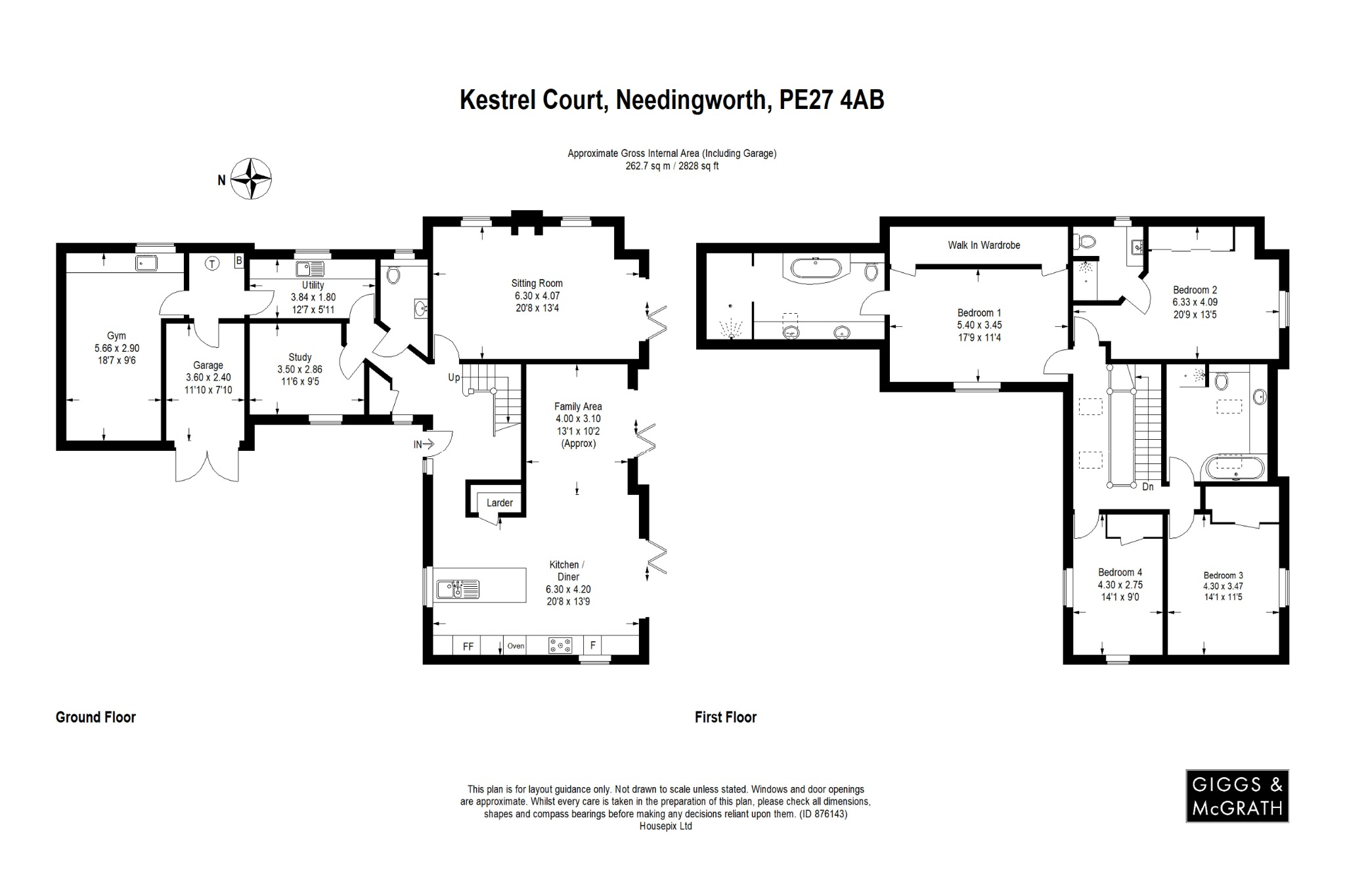 4 bed detached house for sale in Kestrel Court, St. Ives - Property Floorplan