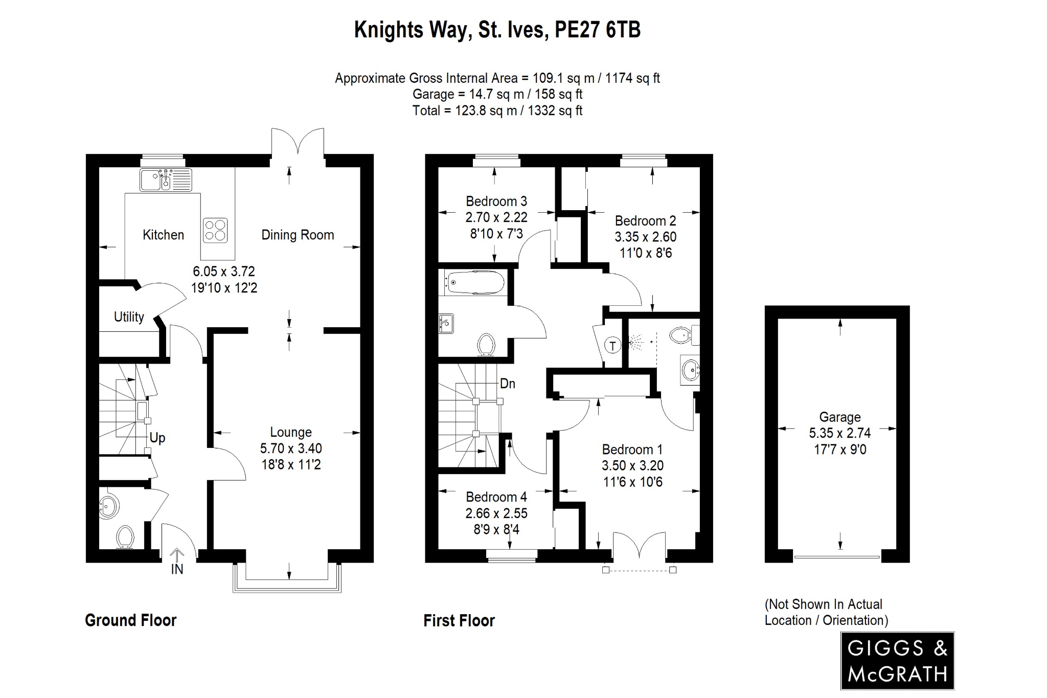 4 bed semi-detached house for sale in Knights Way, St. Ives - Property Floorplan