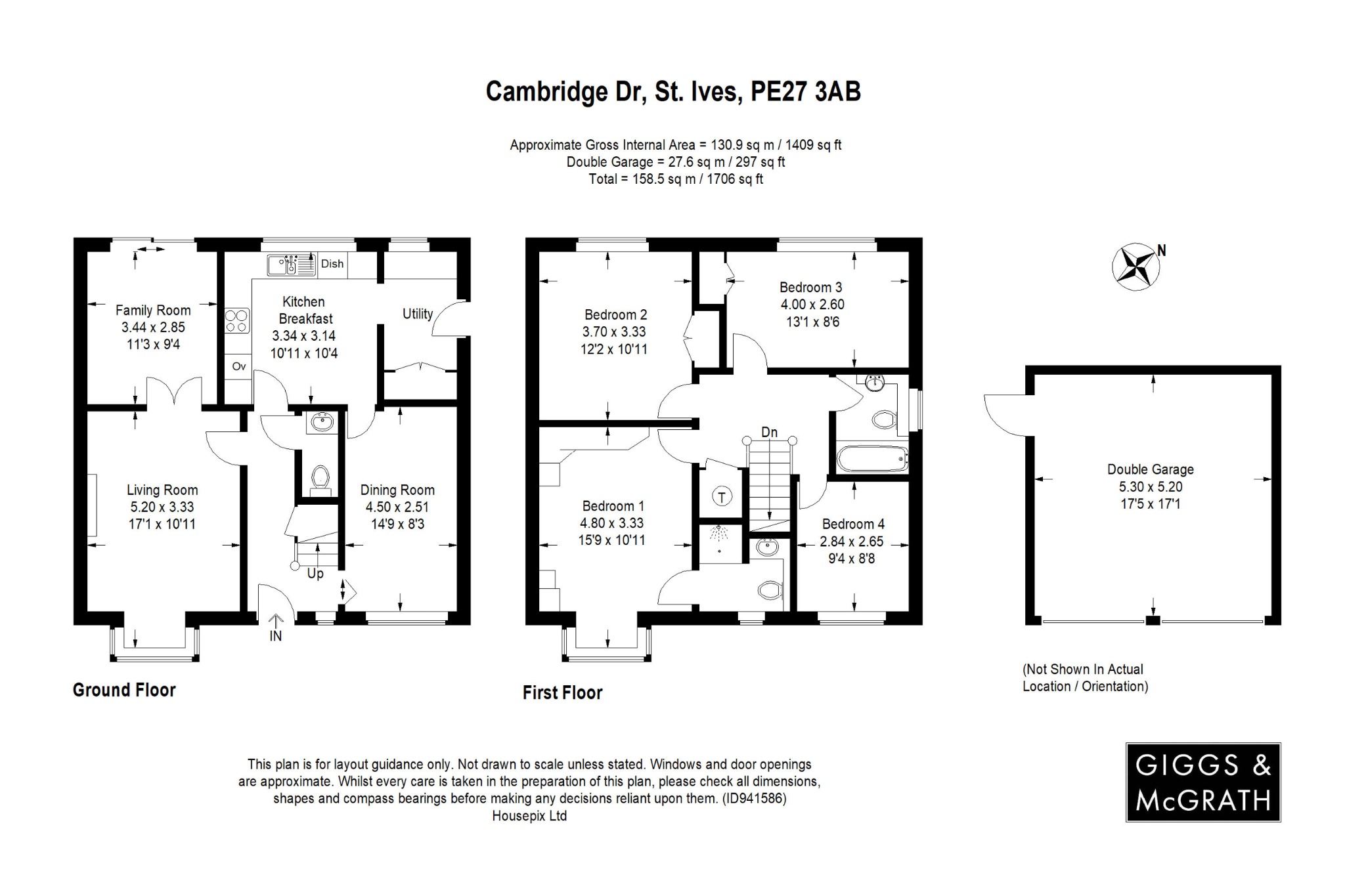 4 bed detached house for sale in Cambridge Drive, St. Ives - Property Floorplan