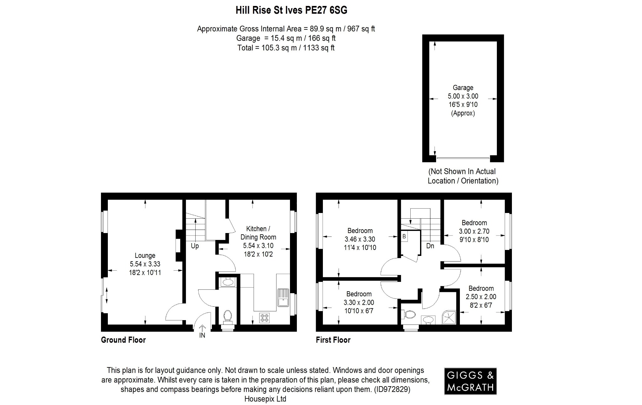 4 bed semi-detached house for sale in Hill Rise, St. Ives - Property Floorplan