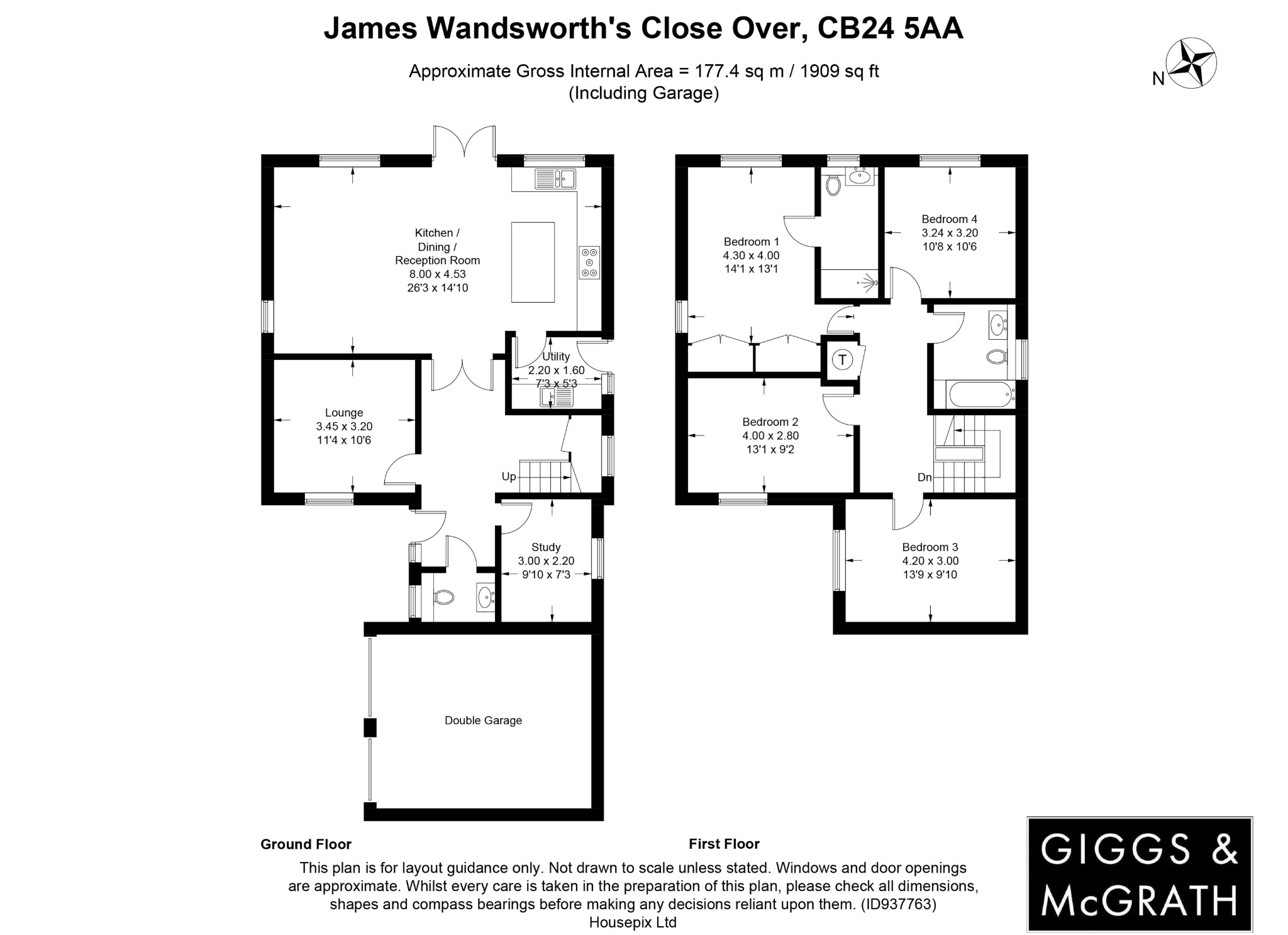 4 bed detached house for sale in James Wadsworth Close, Cambridge - Property Floorplan