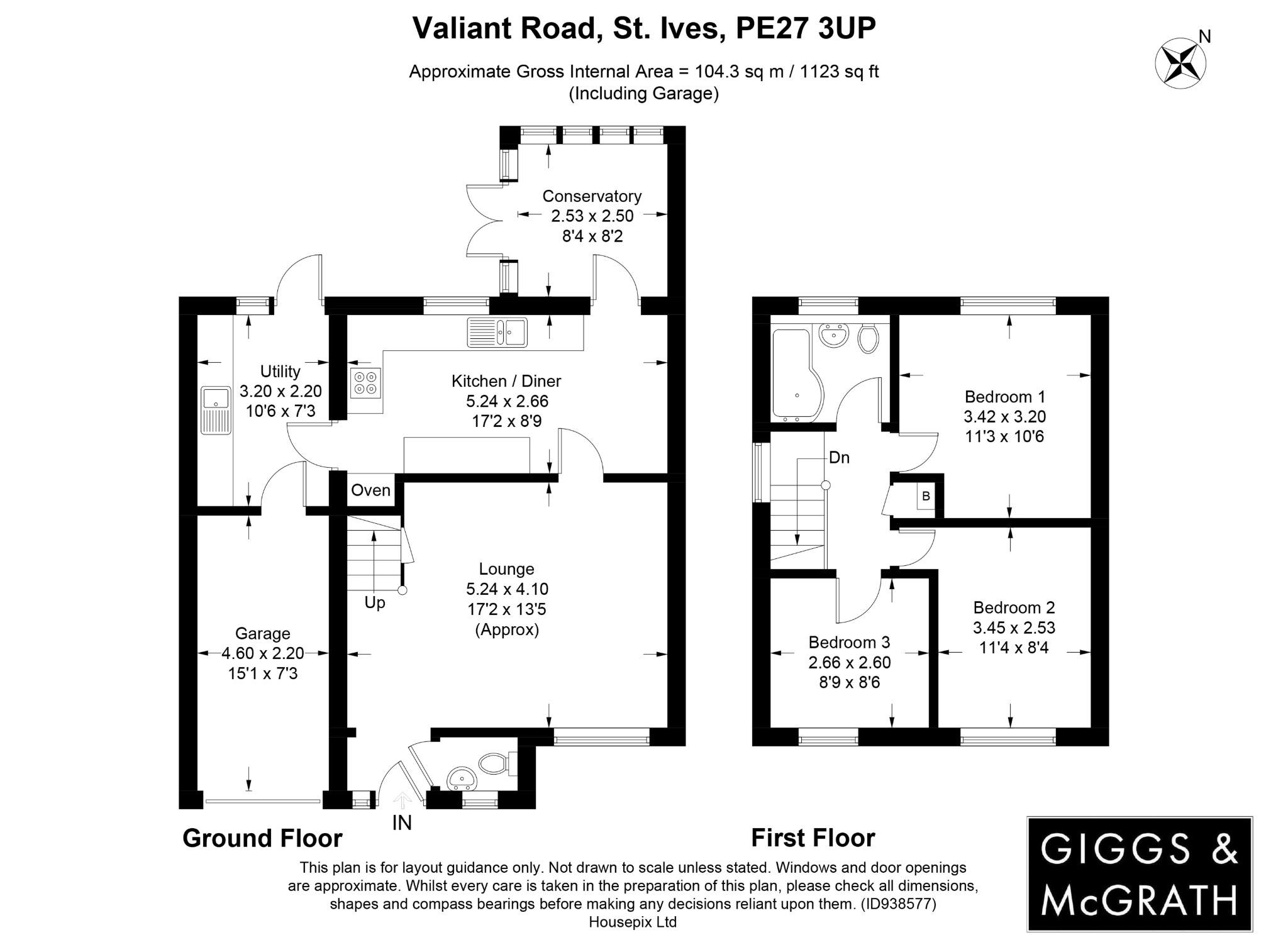 3 bed semi-detached house for sale in Valiant Road, St. Ives - Property Floorplan