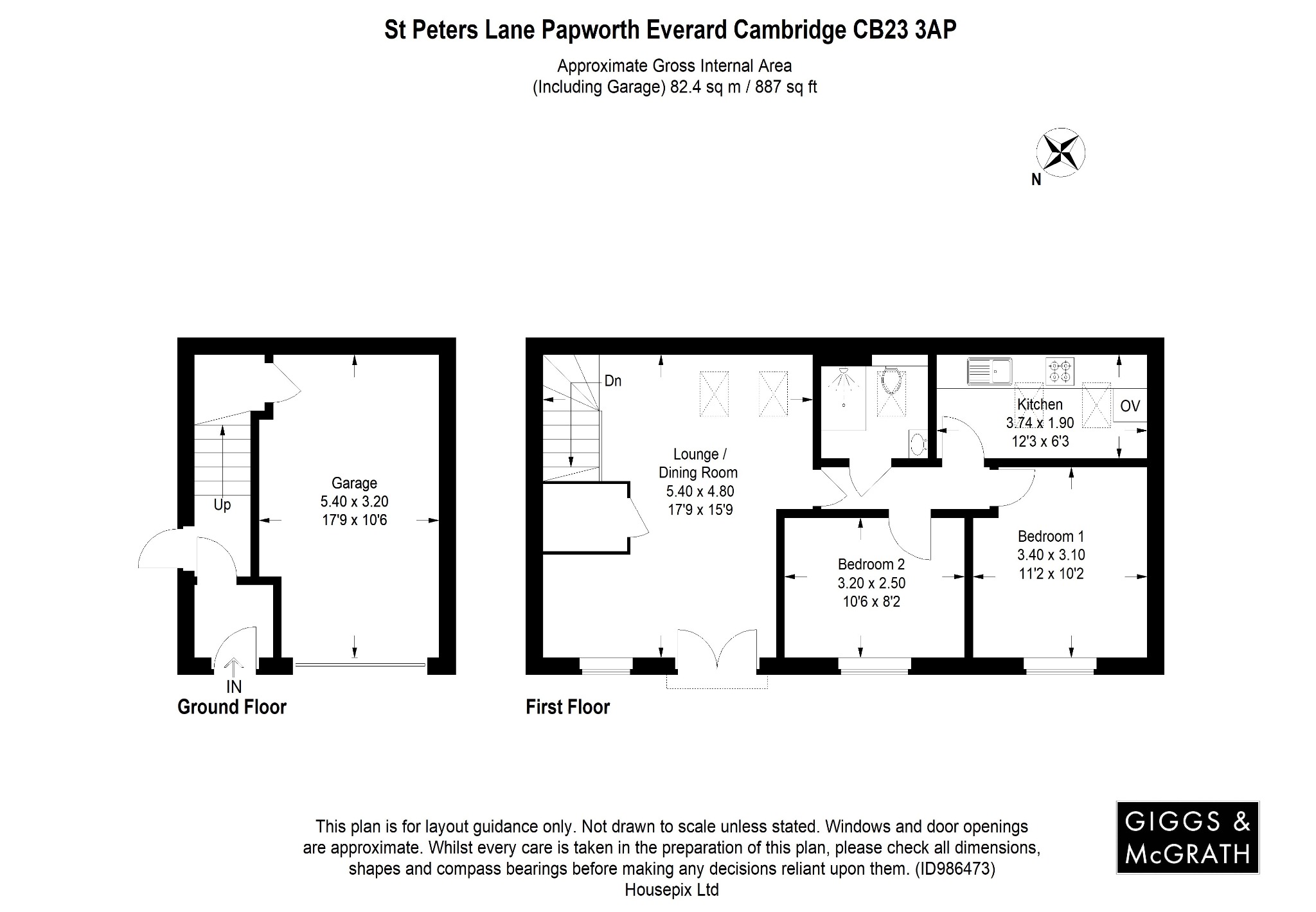2 bed coach house for sale in St Peter's Lane, Cambridge - Property Floorplan