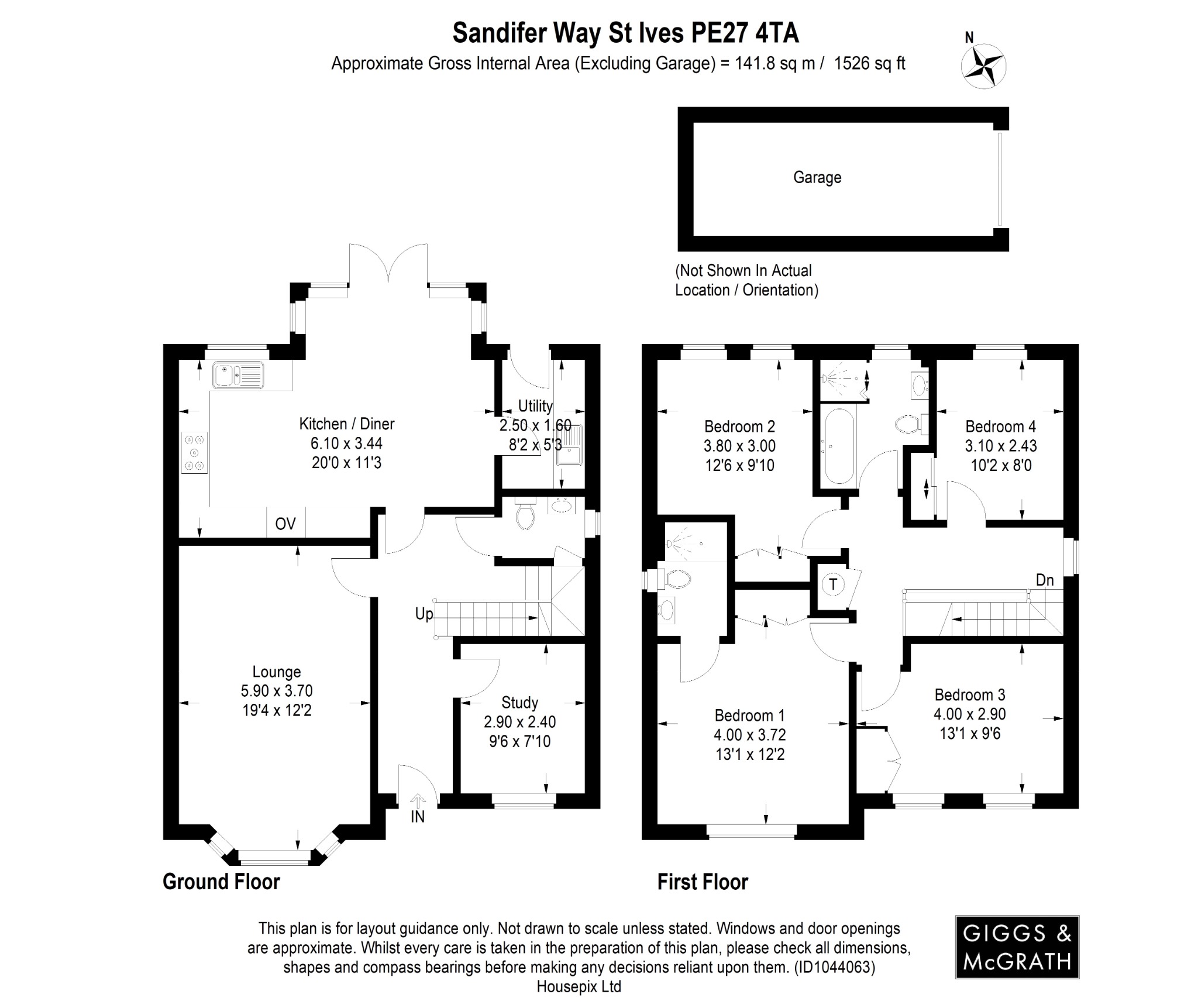 4 bed detached house for sale in Sandifer Way, St. Ives - Property Floorplan