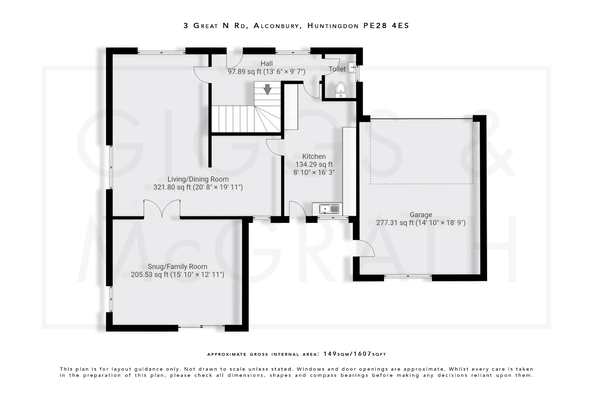 4 bed link detached house for sale in Great North Road, Huntingdon - Property Floorplan