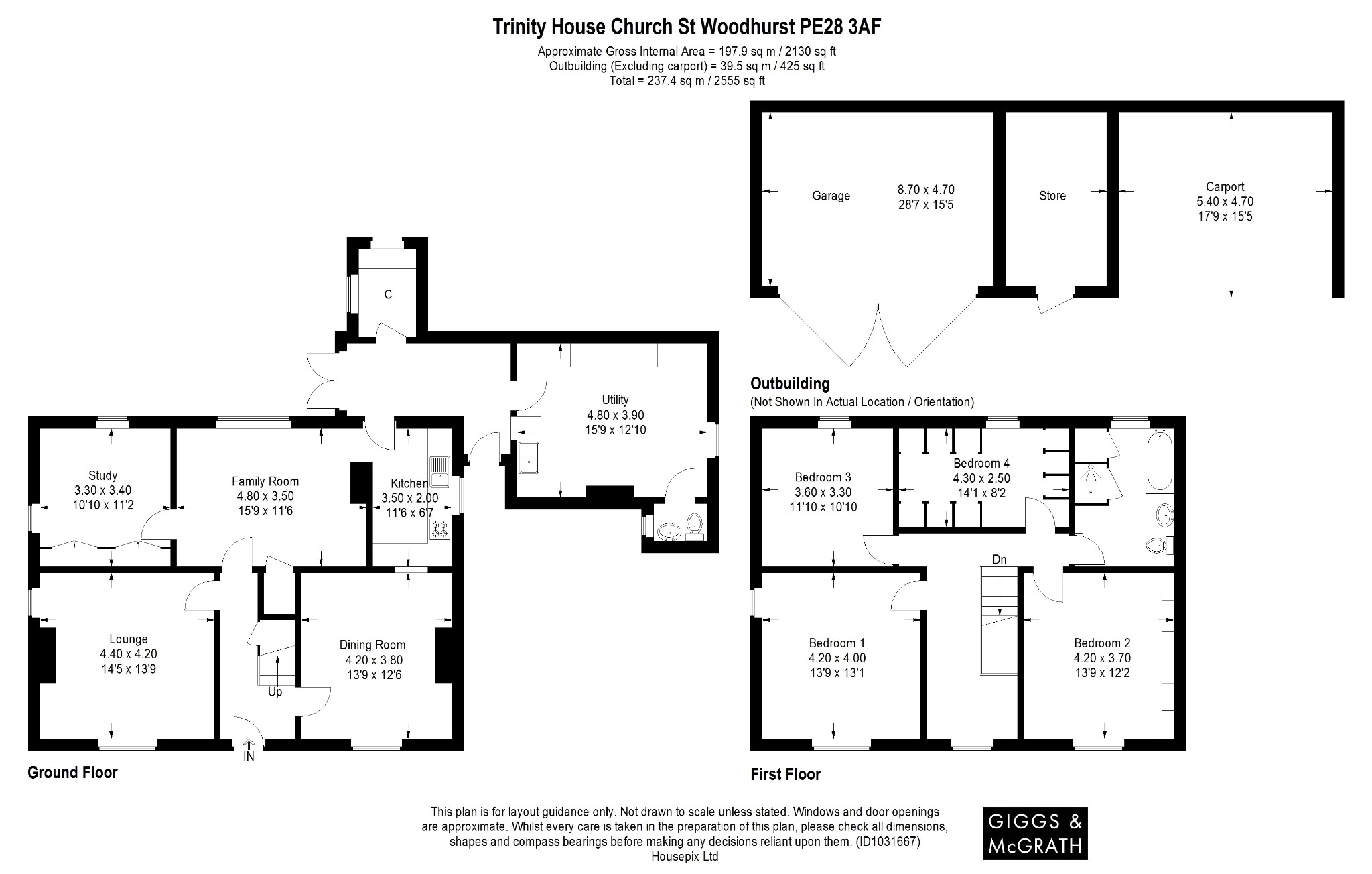 4 bed detached house for sale in Church Street, Huntingdon - Property Floorplan