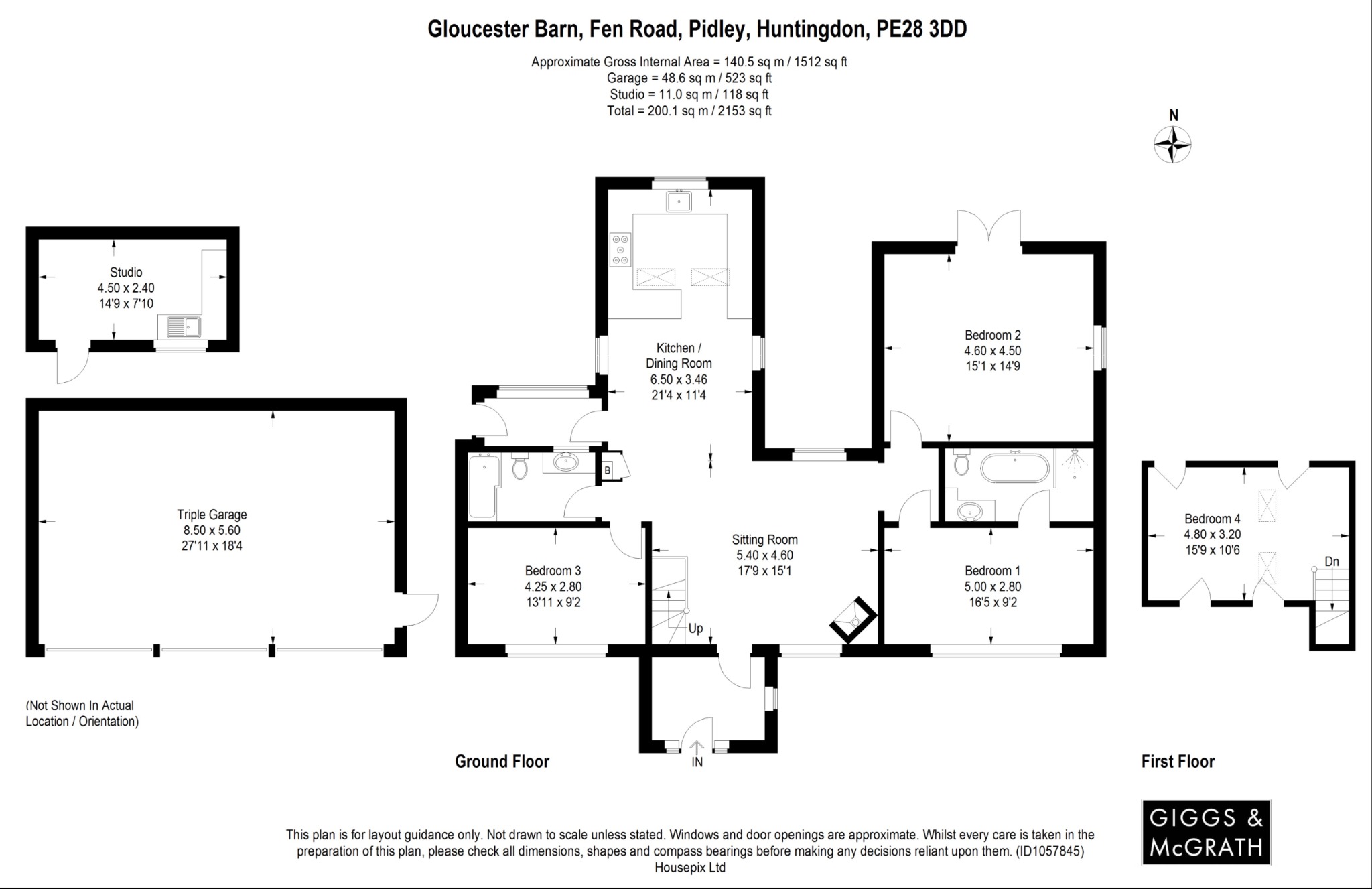 4 bed detached house for sale in Gloucester Road, Huntingdon - Property Floorplan