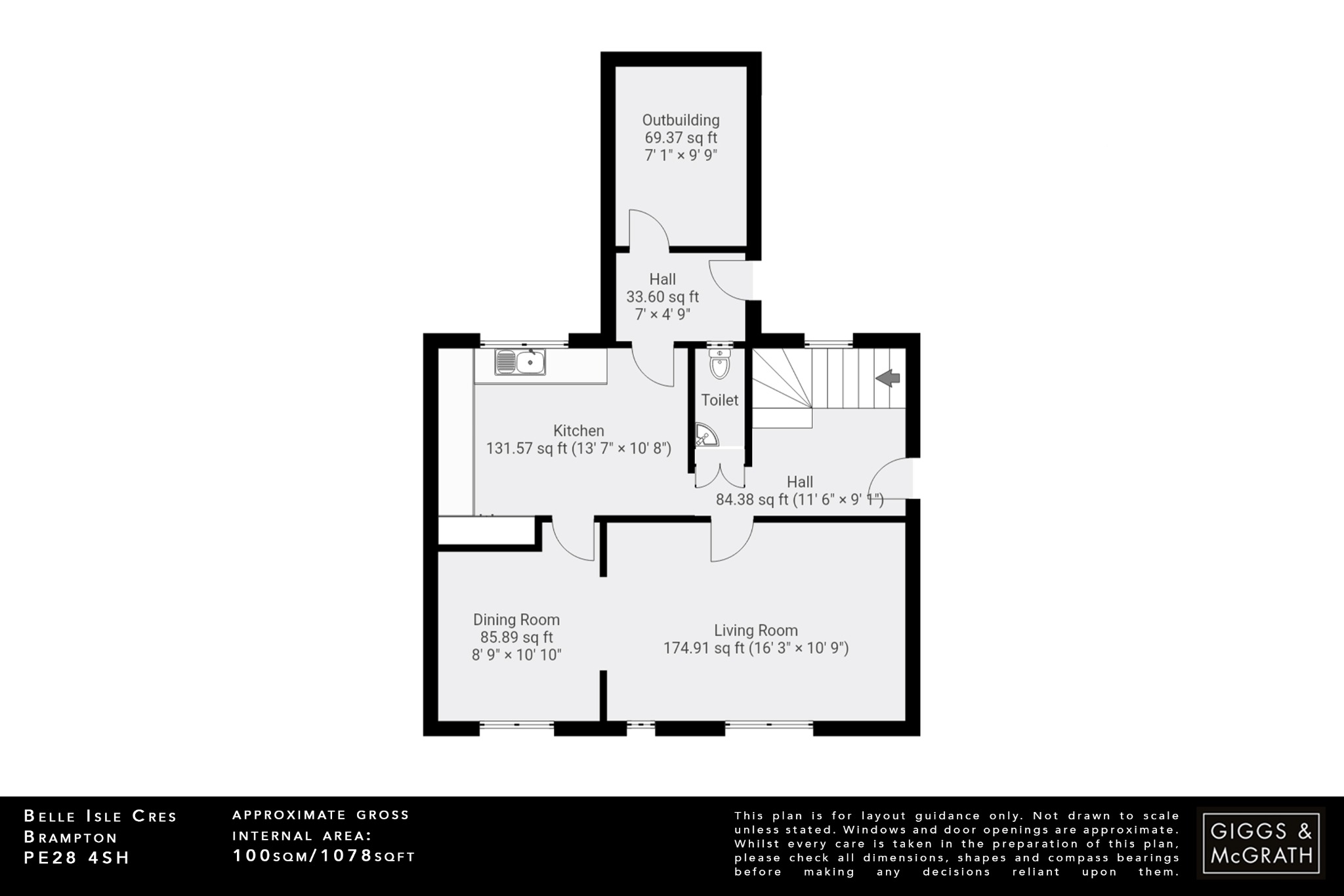 3 bed semi-detached house for sale in Belle Isle Crescent, Huntingdon - Property Floorplan