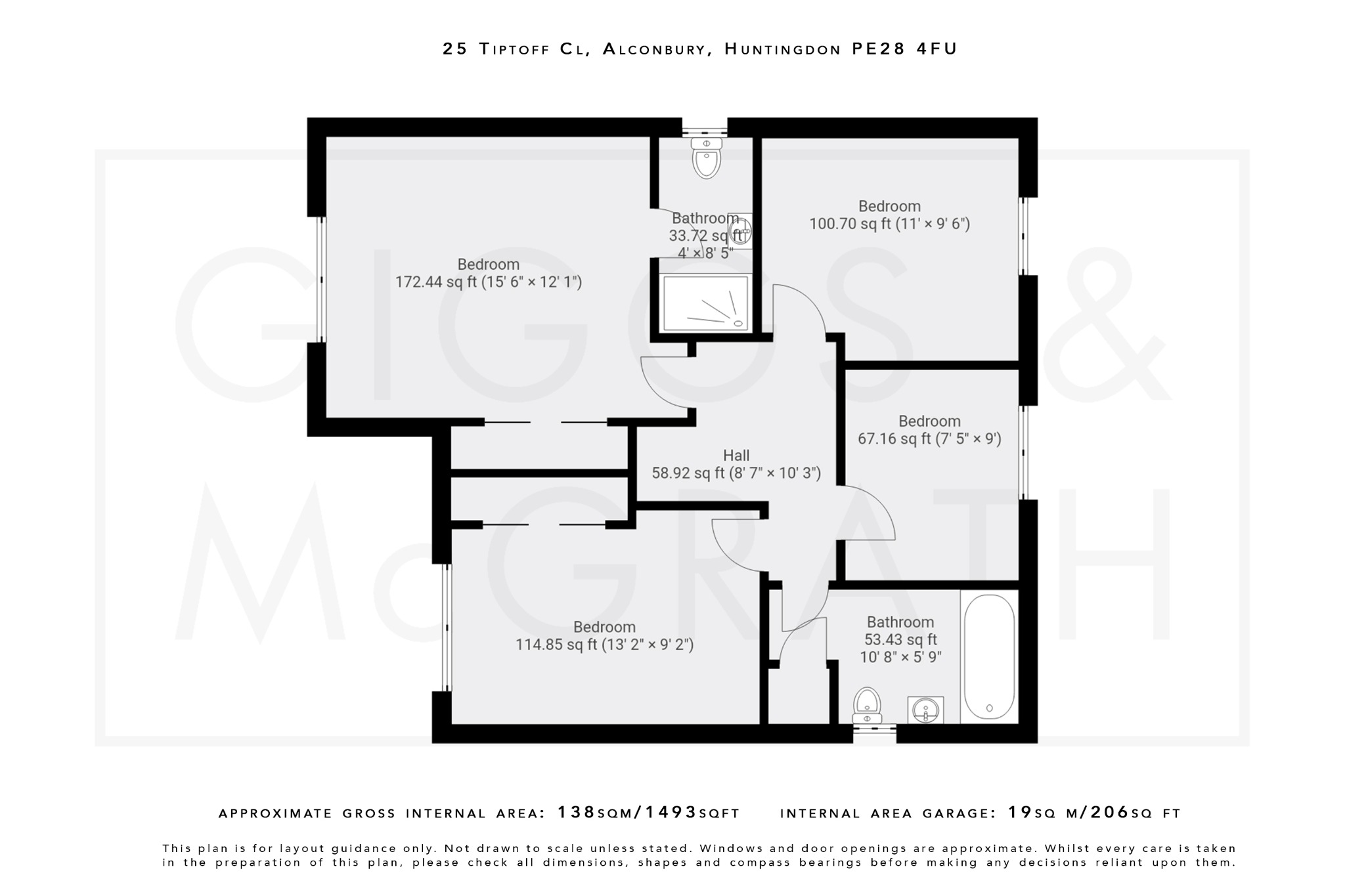 4 bed detached house for sale in Tiptoff Close, Huntingdon - Property Floorplan