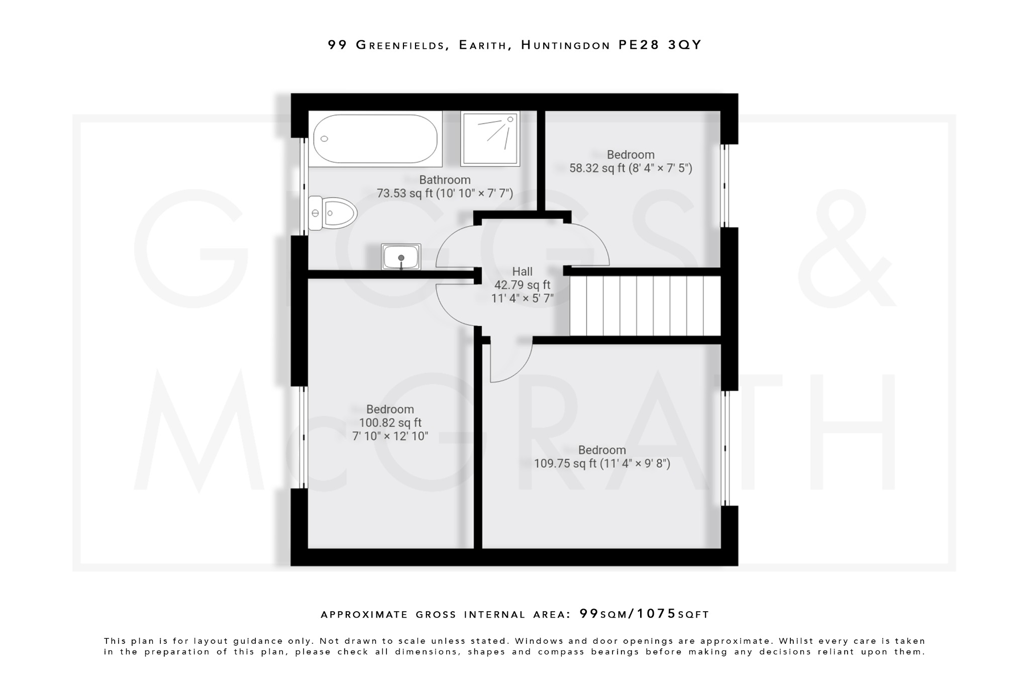3 bed semi-detached house for sale in Greenfields, Huntingdon - Property Floorplan