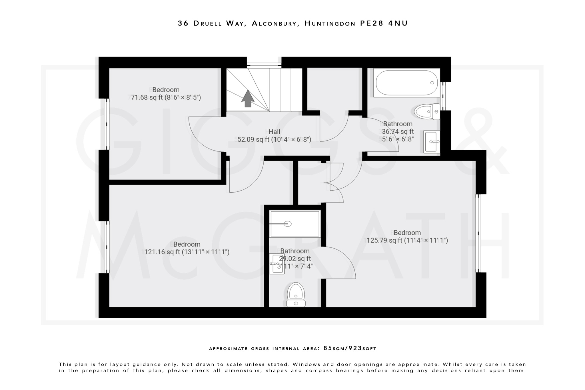 3 bed semi-detached house for sale in Druell Way, Huntingdon - Property Floorplan
