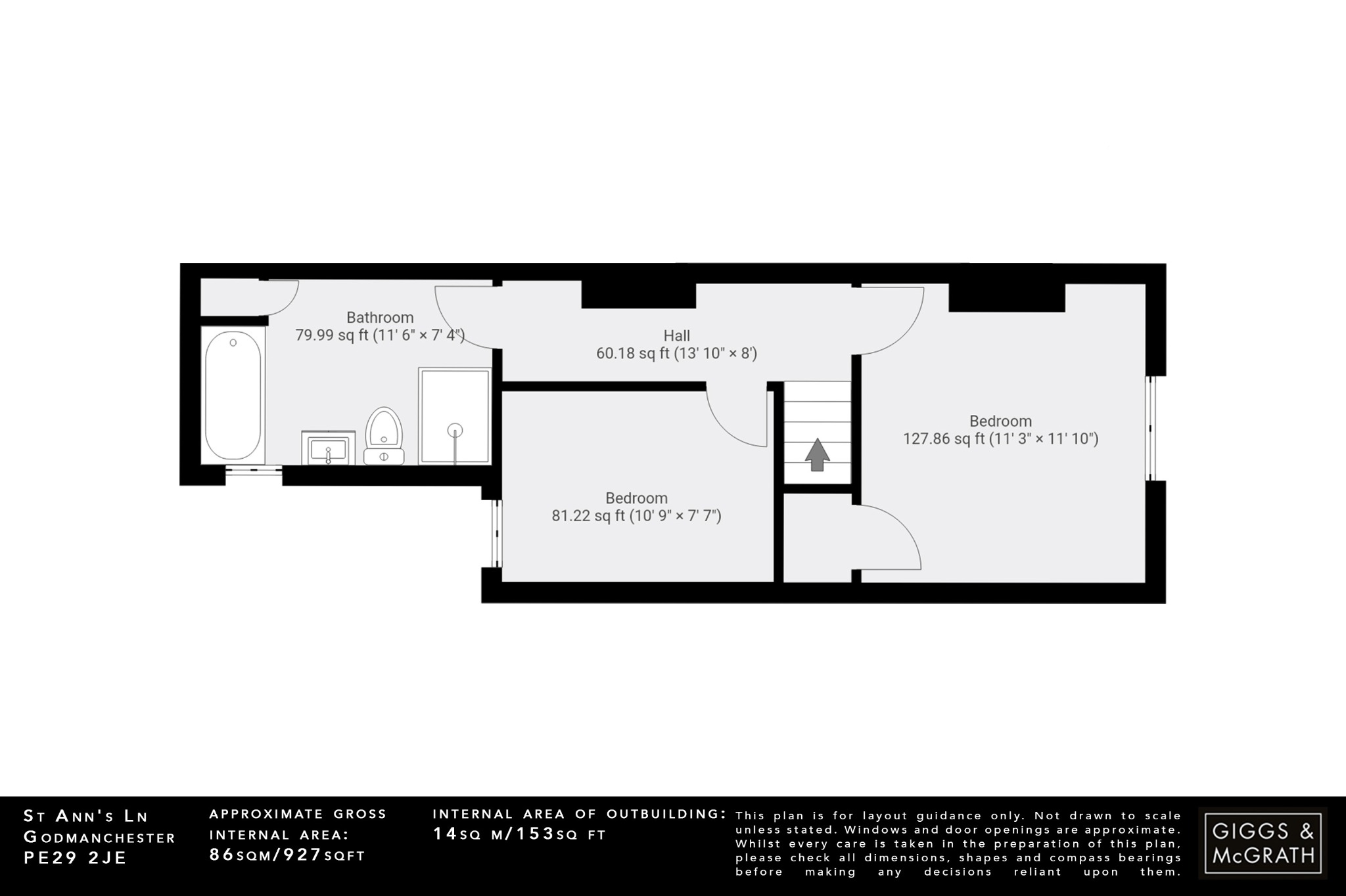 2 bed semi-detached house for sale in St Ann's Lane, Huntingdon - Property Floorplan