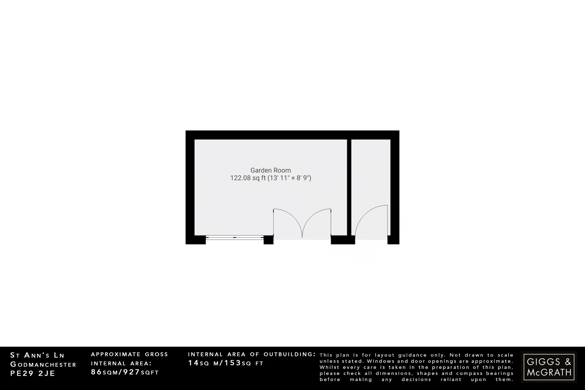 2 bed semi-detached house for sale in St Ann's Lane, Huntingdon - Property Floorplan