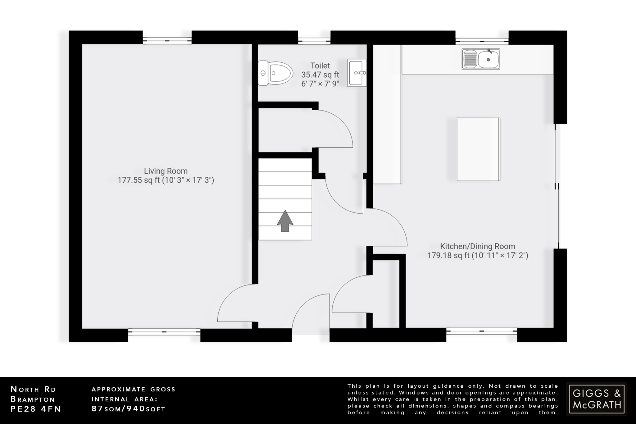 3 bed cottage for sale in North Road, Huntingdon - Property Floorplan