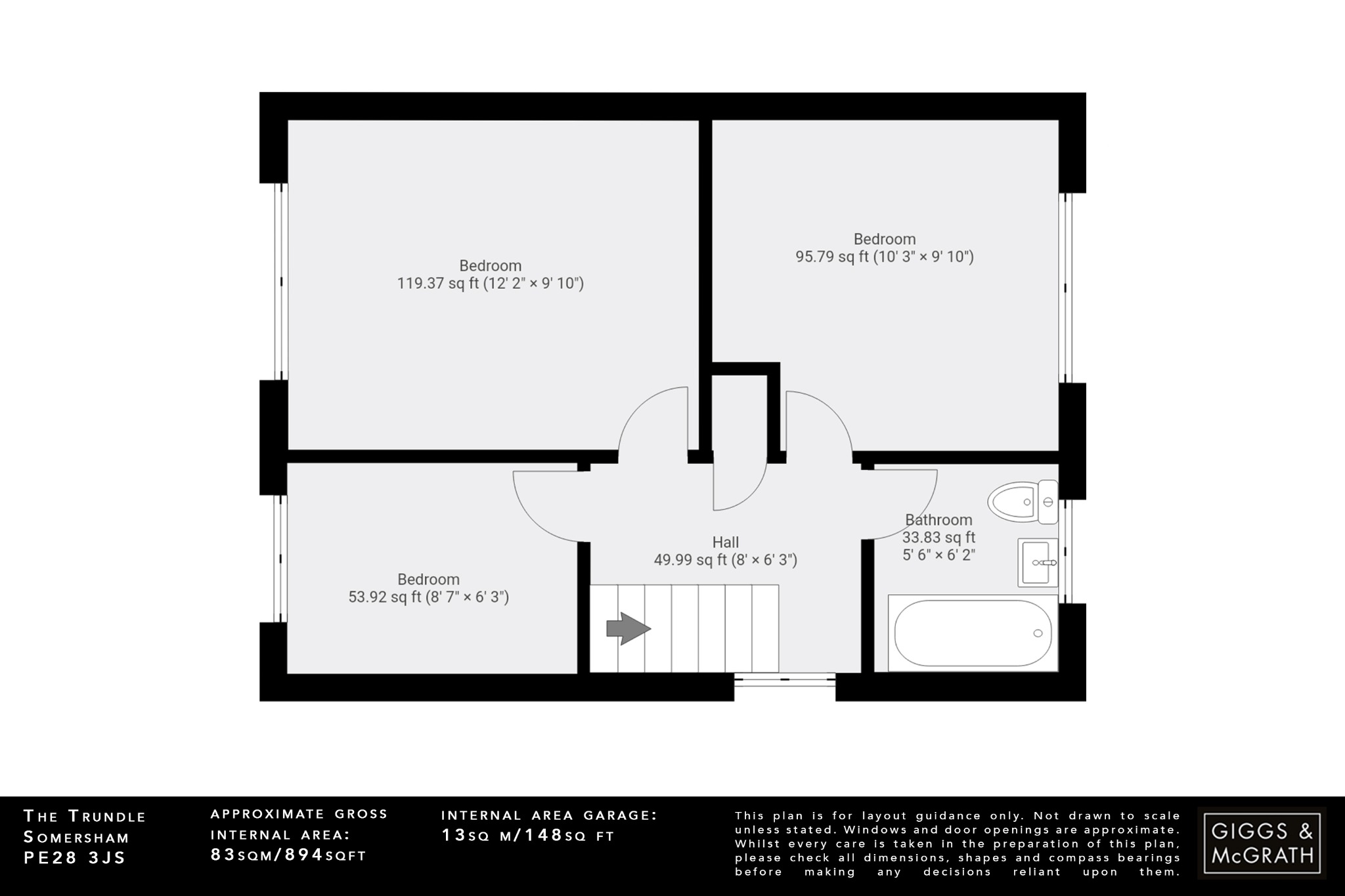 3 bed semi-detached house for sale in The Trundle, Huntingdon - Property Floorplan