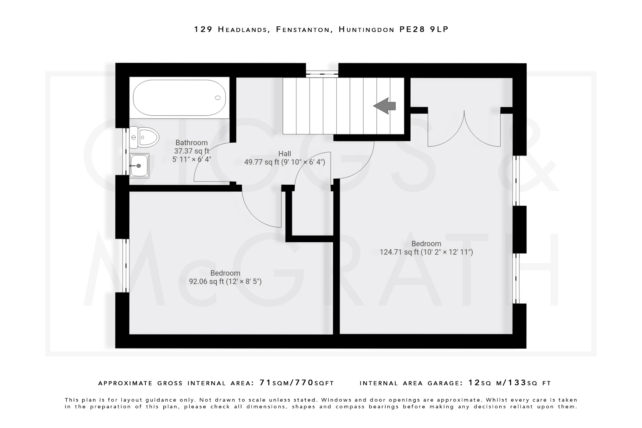2 bed semi-detached house for sale in Headlands, Huntingdon - Property Floorplan