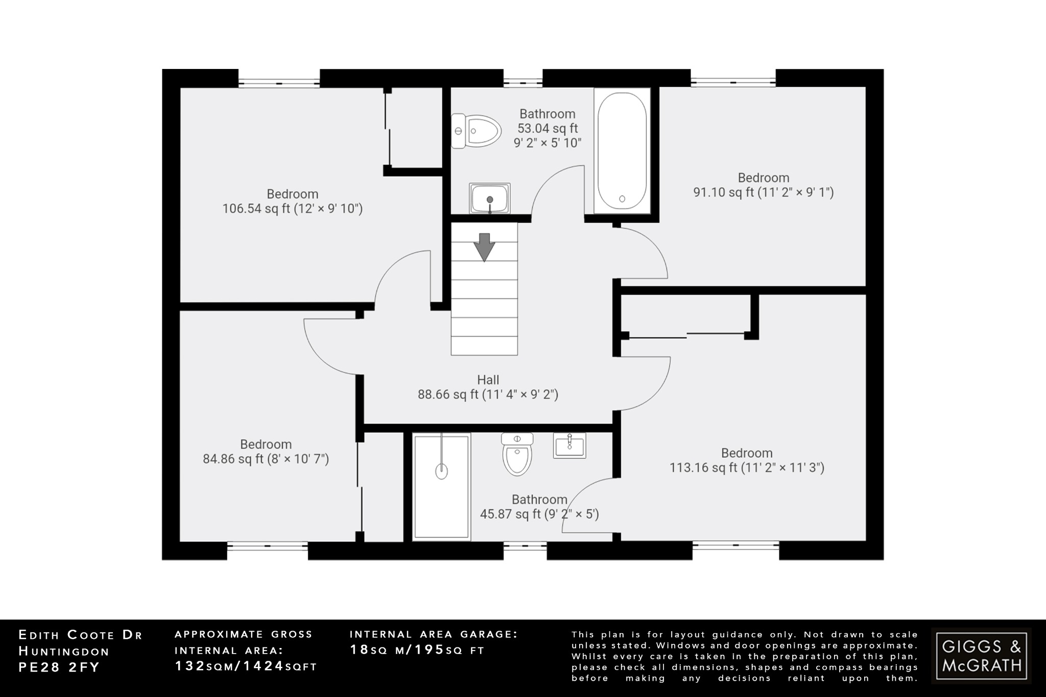 4 bed detached house for sale in Edith Coote Drive, Huntingdon - Property Floorplan
