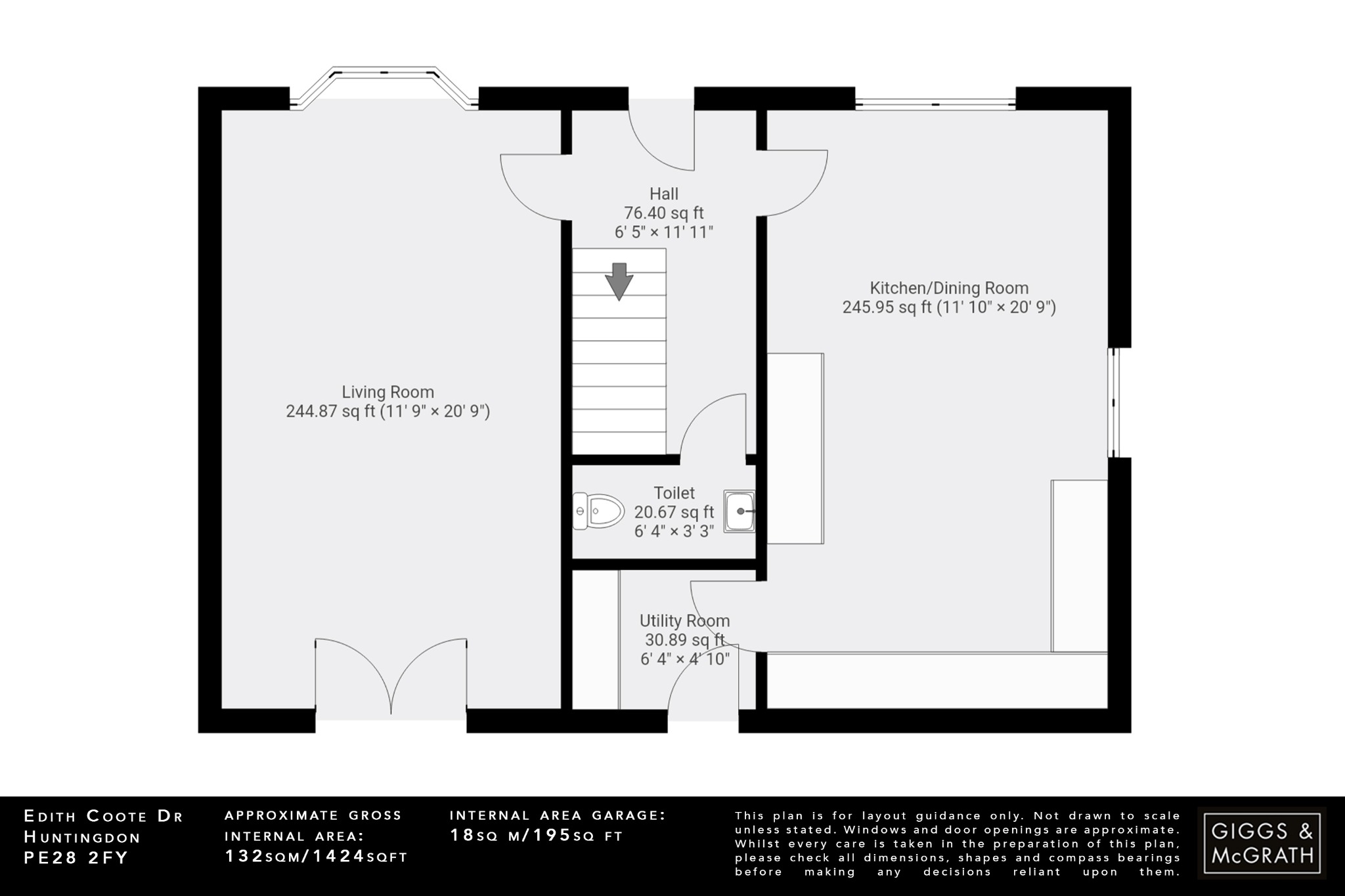 4 bed detached house for sale in Edith Coote Drive, Huntingdon - Property Floorplan