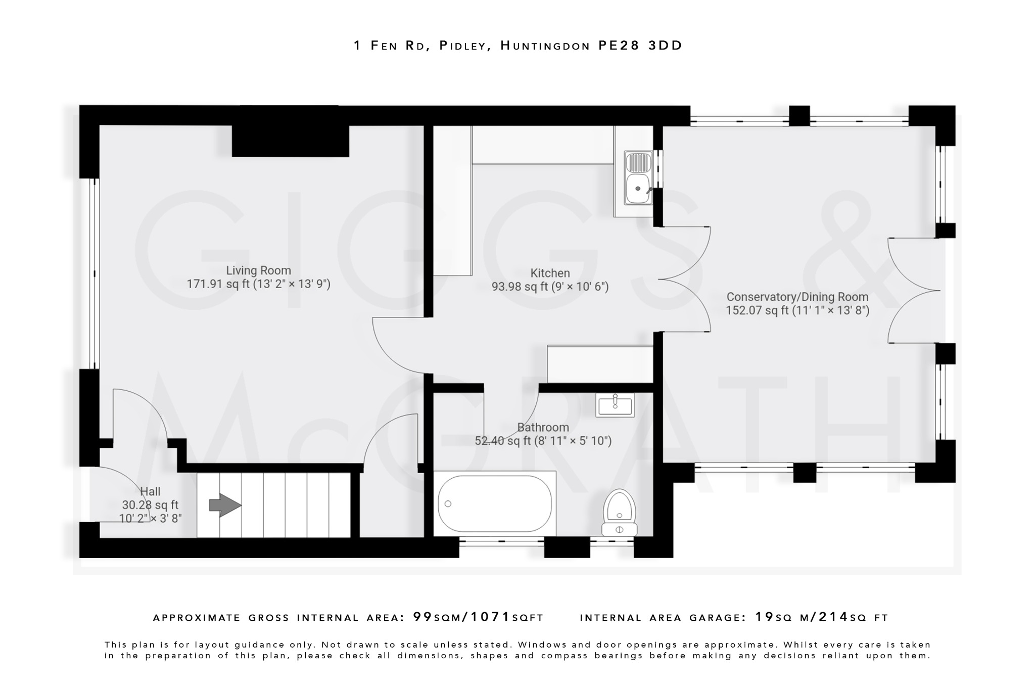3 bed semi-detached house for sale in Fen Road, Huntingdon - Property Floorplan