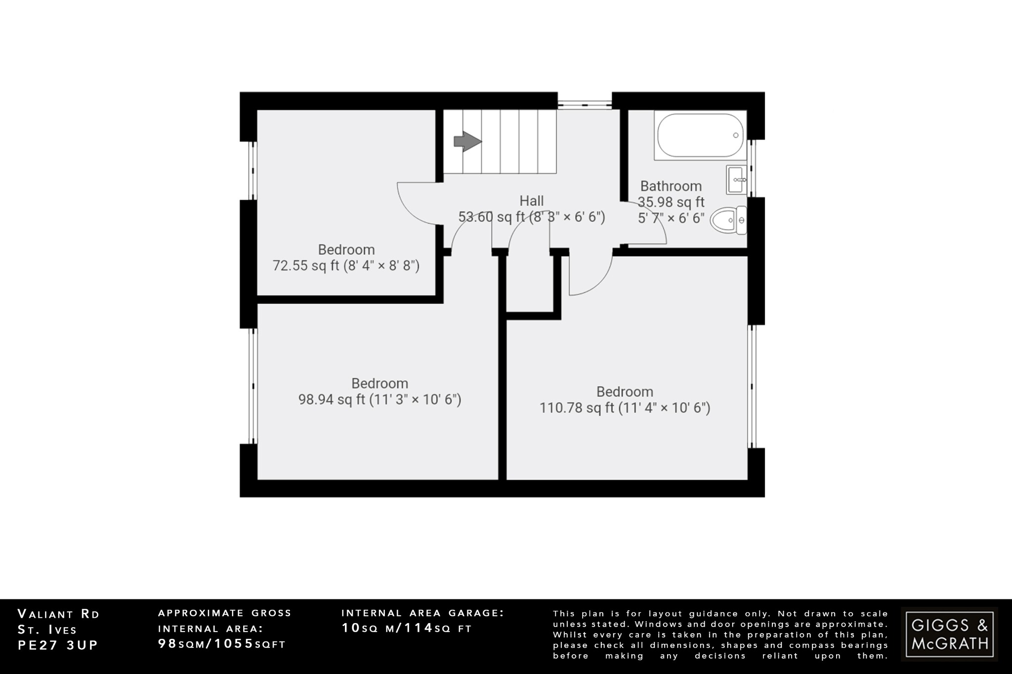 3 bed semi-detached house for sale in Valiant Road, St. Ives - Property Floorplan
