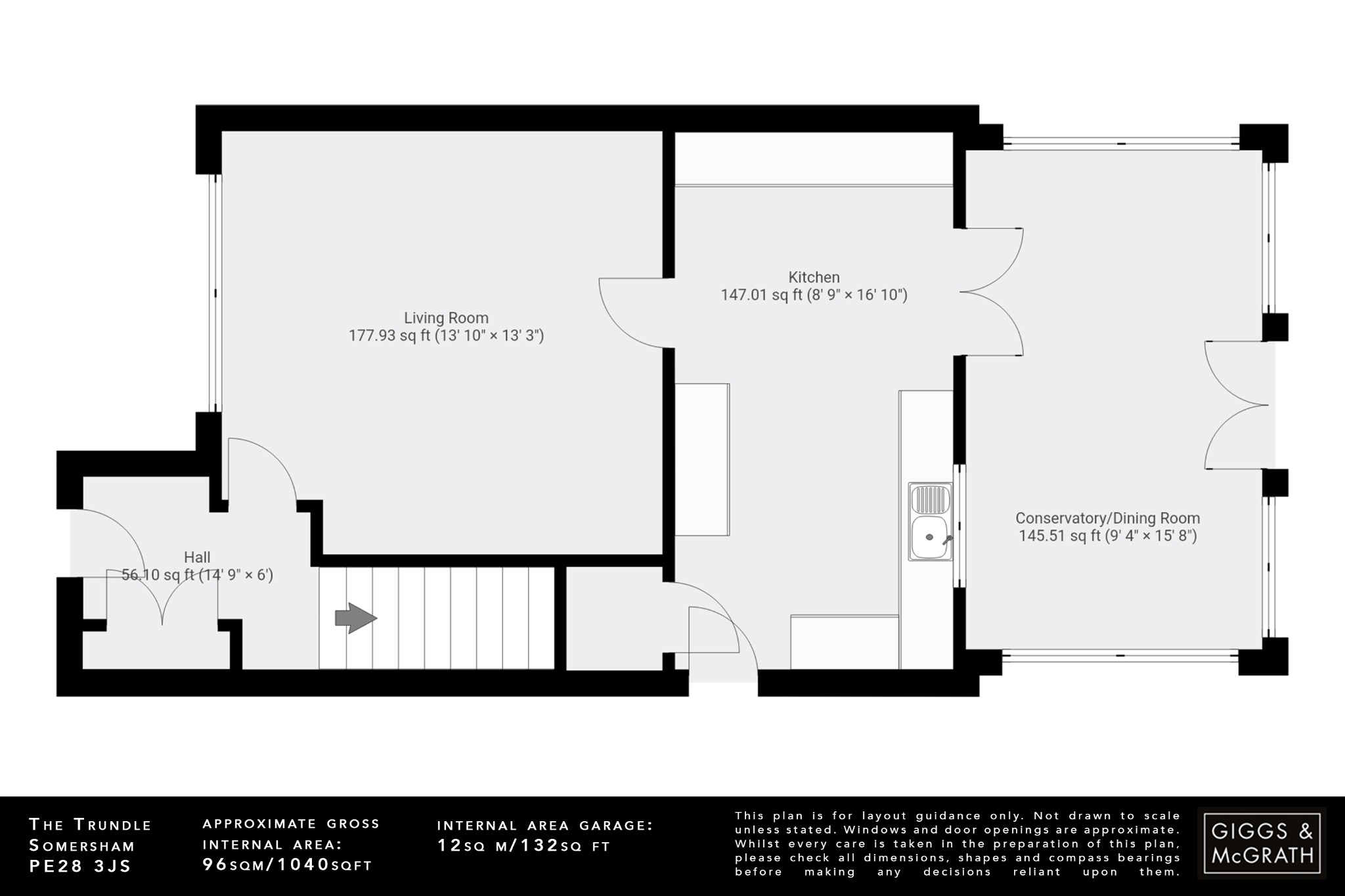 3 bed detached house for sale in The Trundle, Cambridgeshire - Property Floorplan