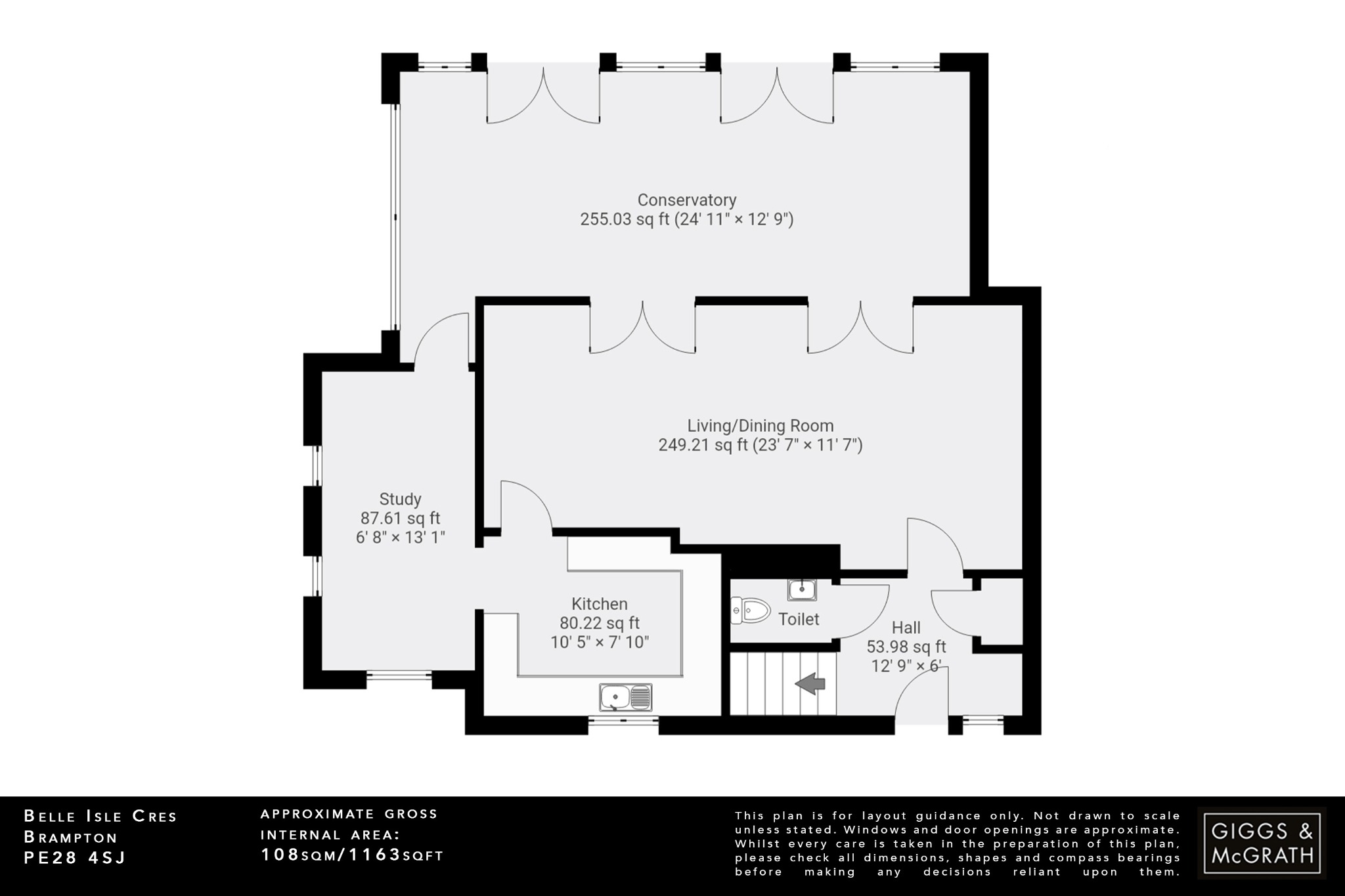 3 bed semi-detached house for sale in Belle Isle Crescent, Huntingdon - Property Floorplan