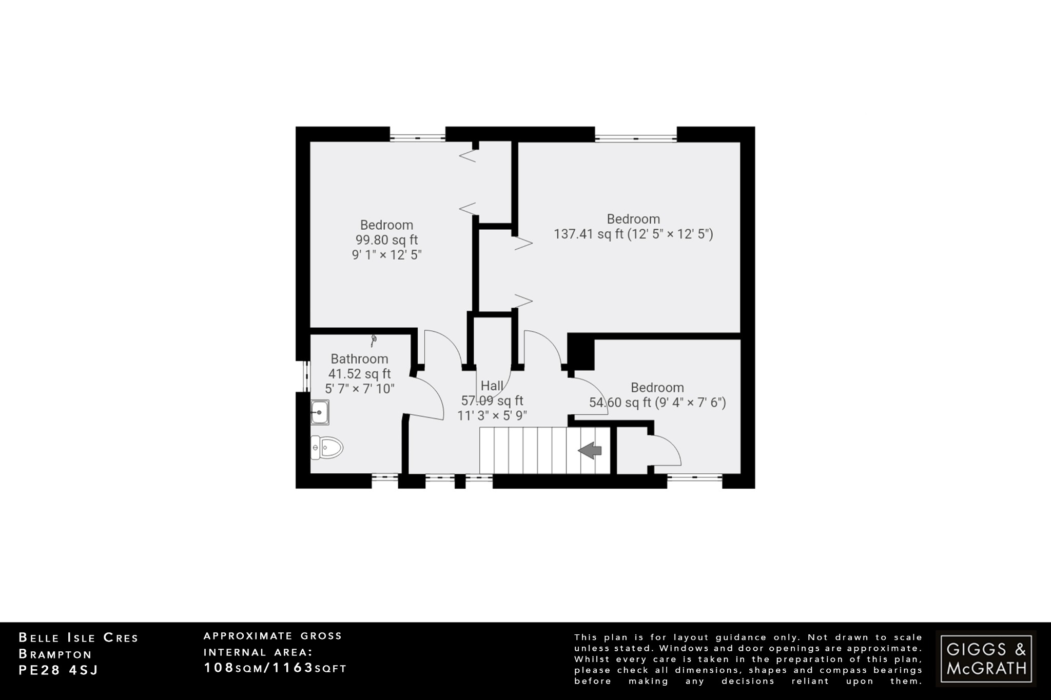 3 bed semi-detached house for sale in Belle Isle Crescent, Huntingdon - Property Floorplan