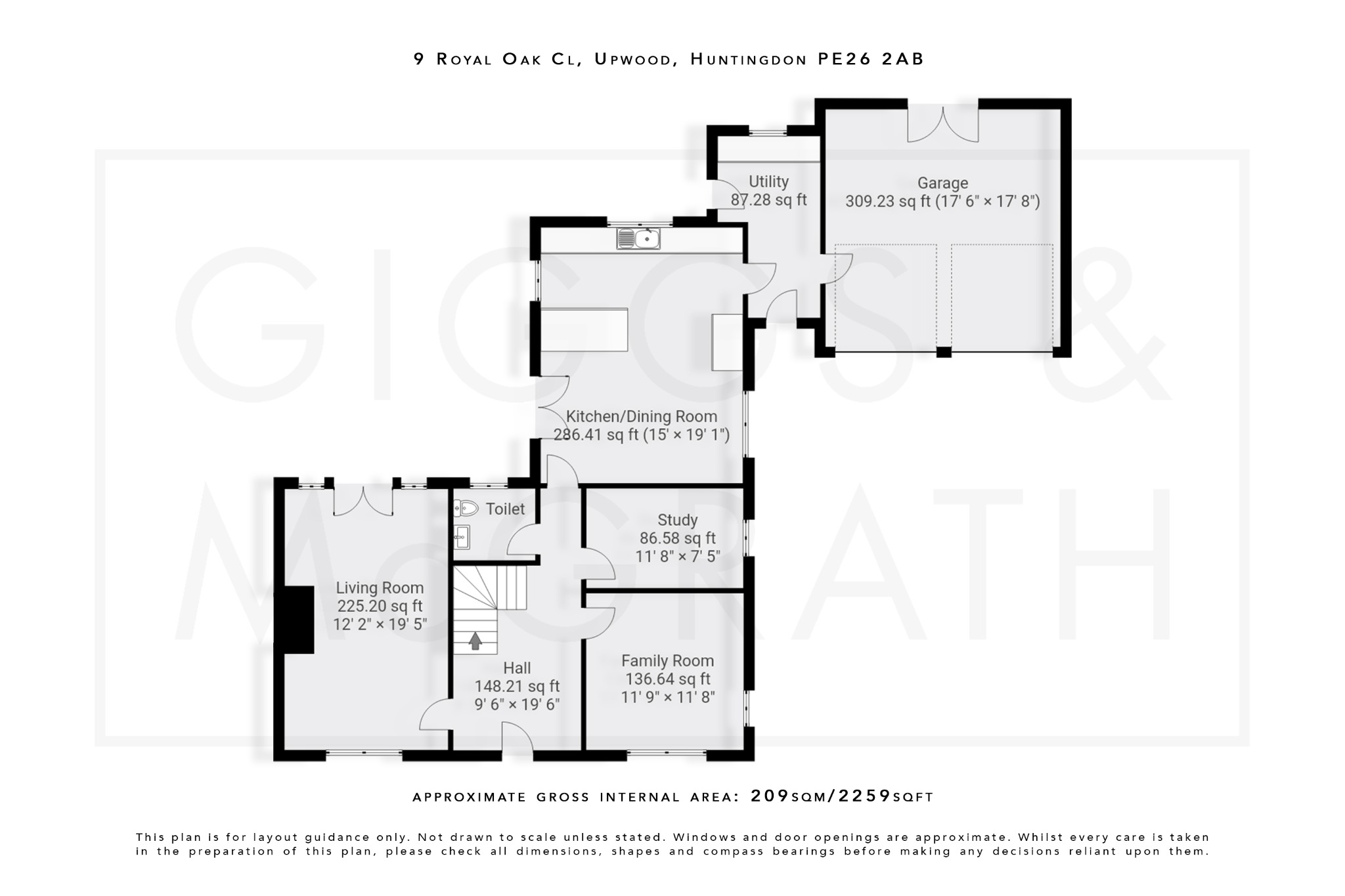 4 bed detached house for sale in Royal Oak Close, Huntingdon - Property Floorplan
