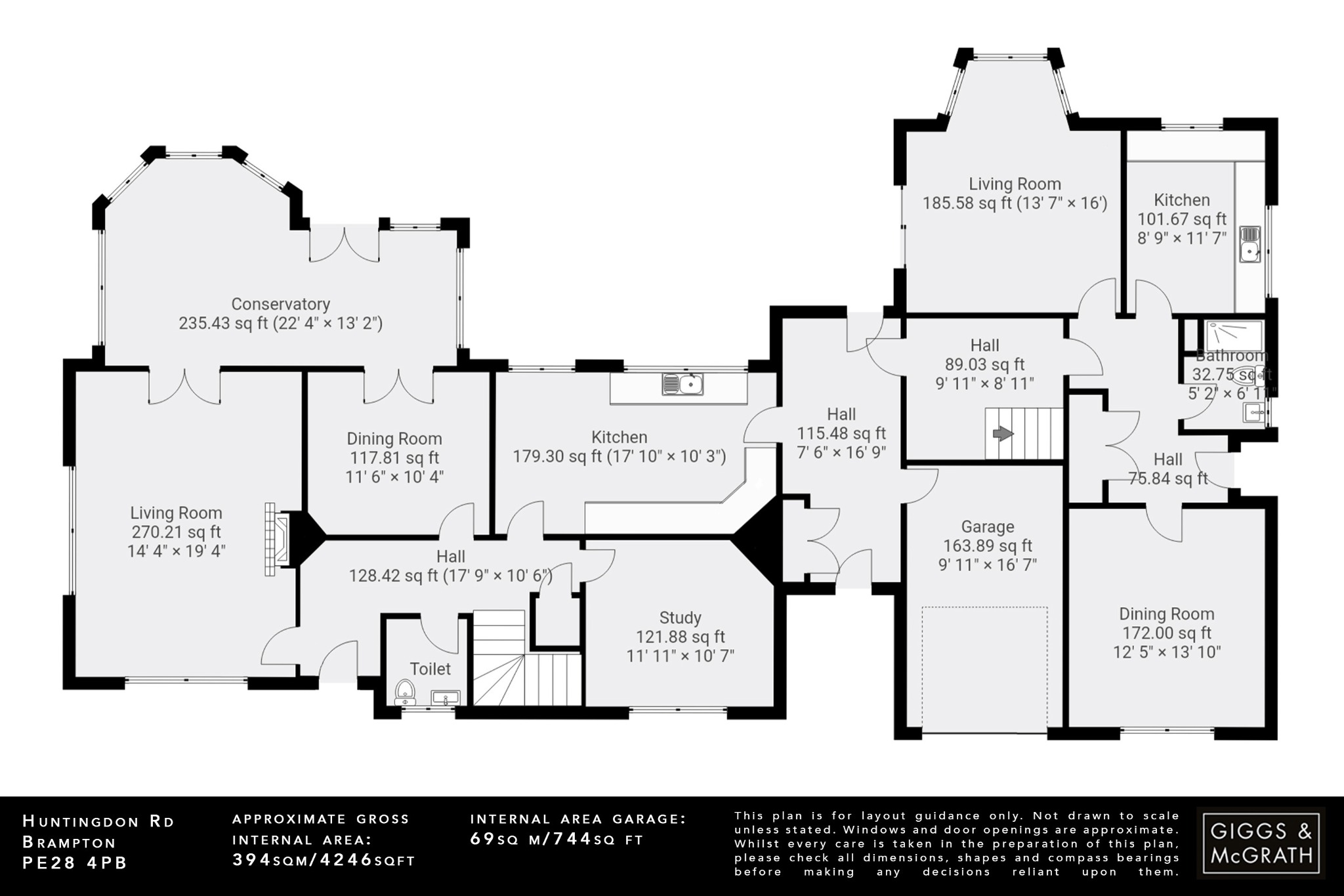 5 bed detached house for sale in Huntingdon Road, Huntingdon - Property Floorplan