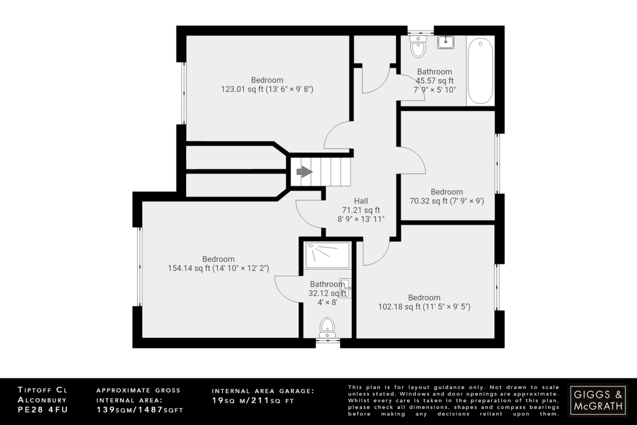 4 bed detached house for sale in Tiptoff Close, Huntingdon - Property Floorplan