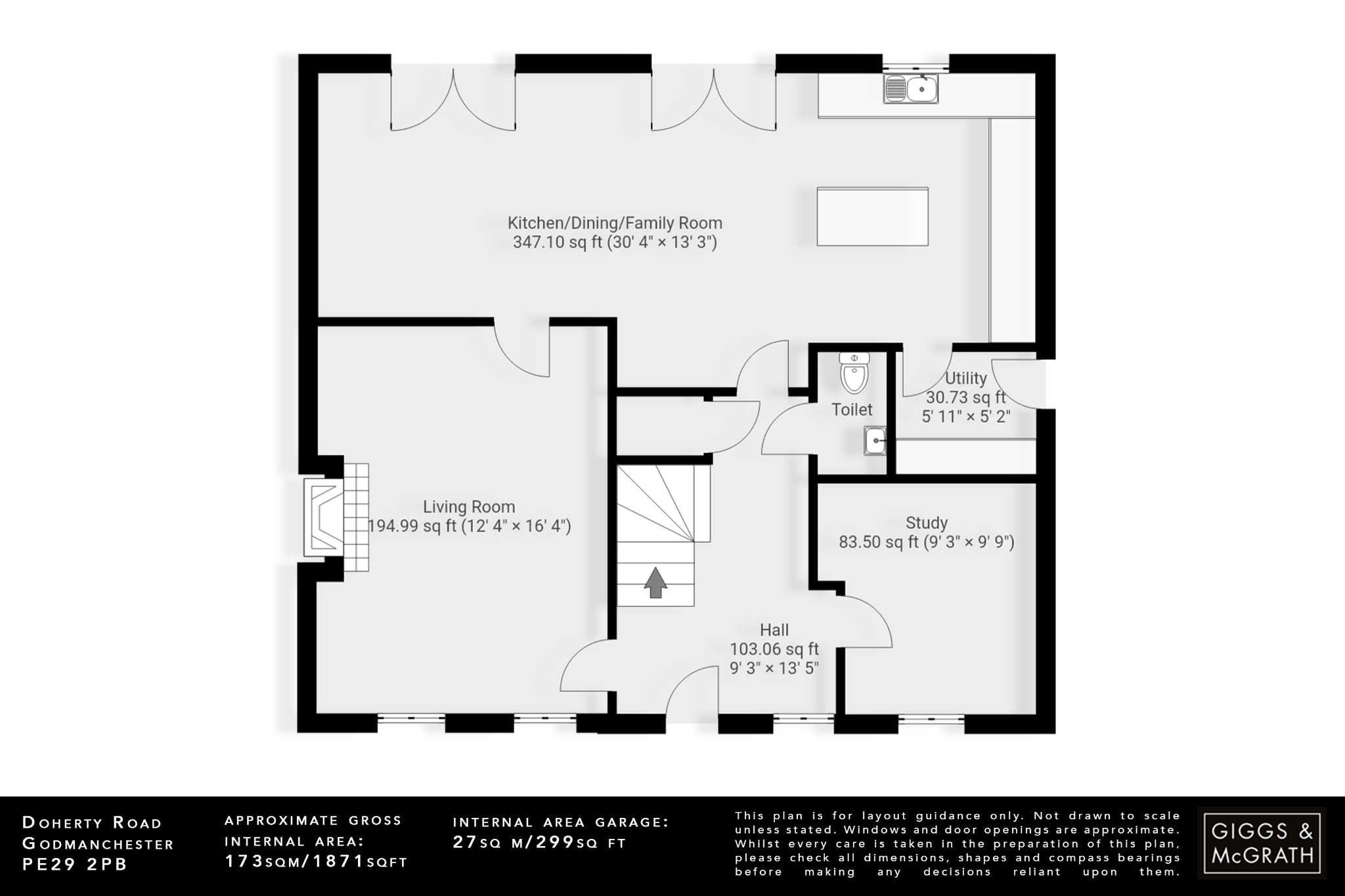 4 bed detached house for sale in Doherty Road, Huntingdon - Property Floorplan
