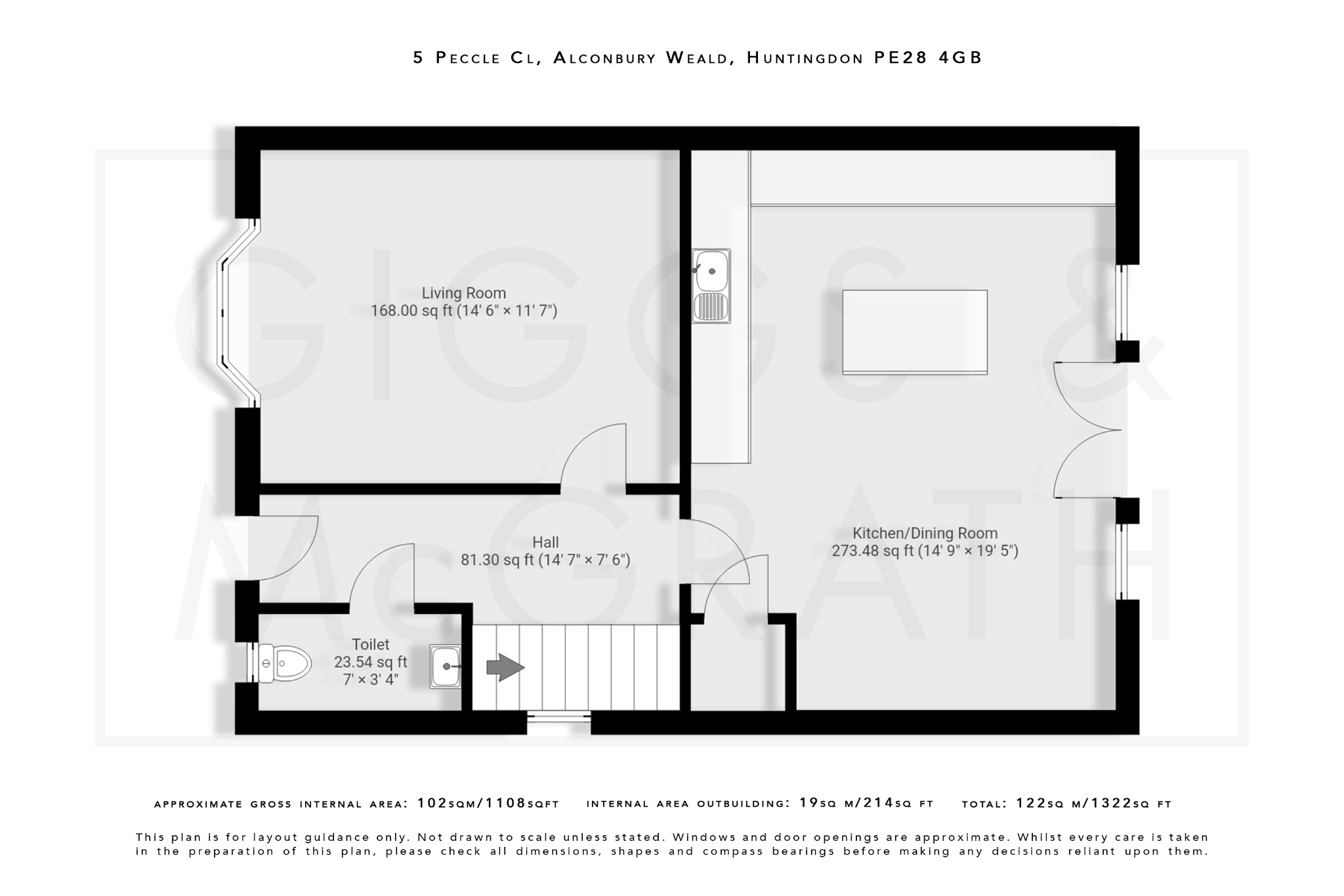 4 bed detached house for sale in Peccle Close, Huntingdon - Property Floorplan