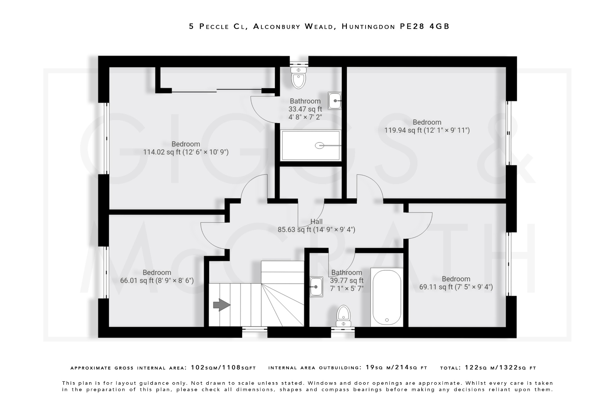 4 bed detached house for sale in Peccle Close, Huntingdon - Property Floorplan