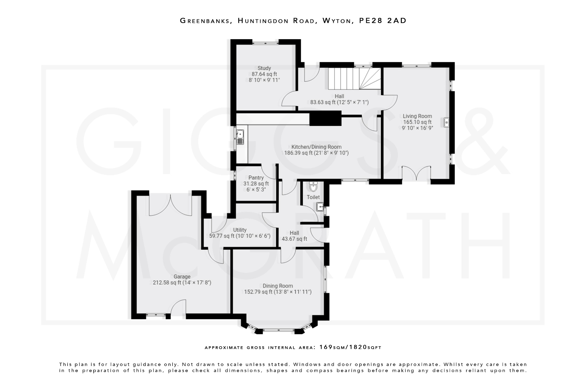 4 bed detached house for sale in Huntingdon Road, Huntingdon - Property Floorplan