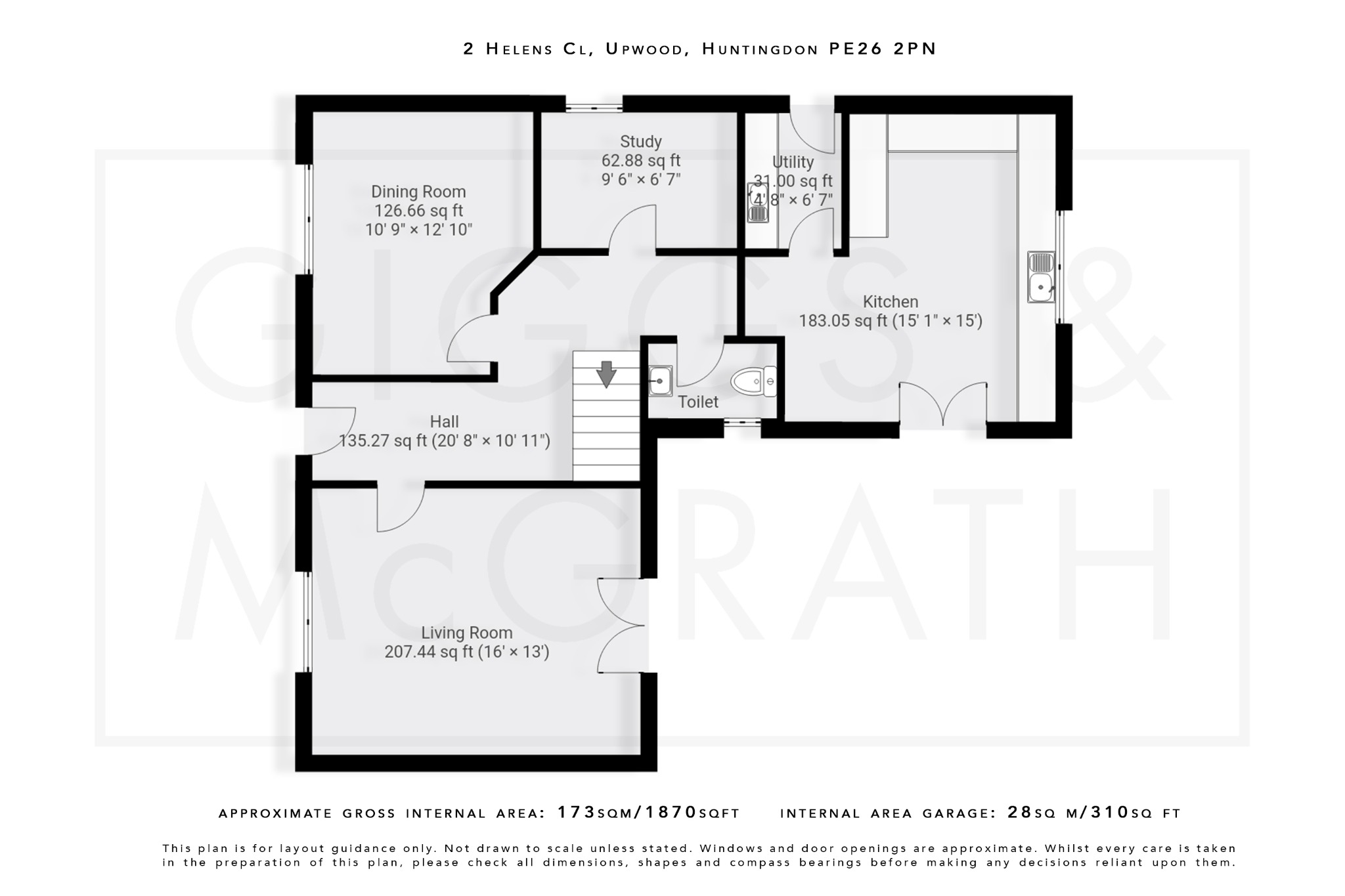 4 bed detached house for sale in Helens Close, Huntingdon - Property Floorplan