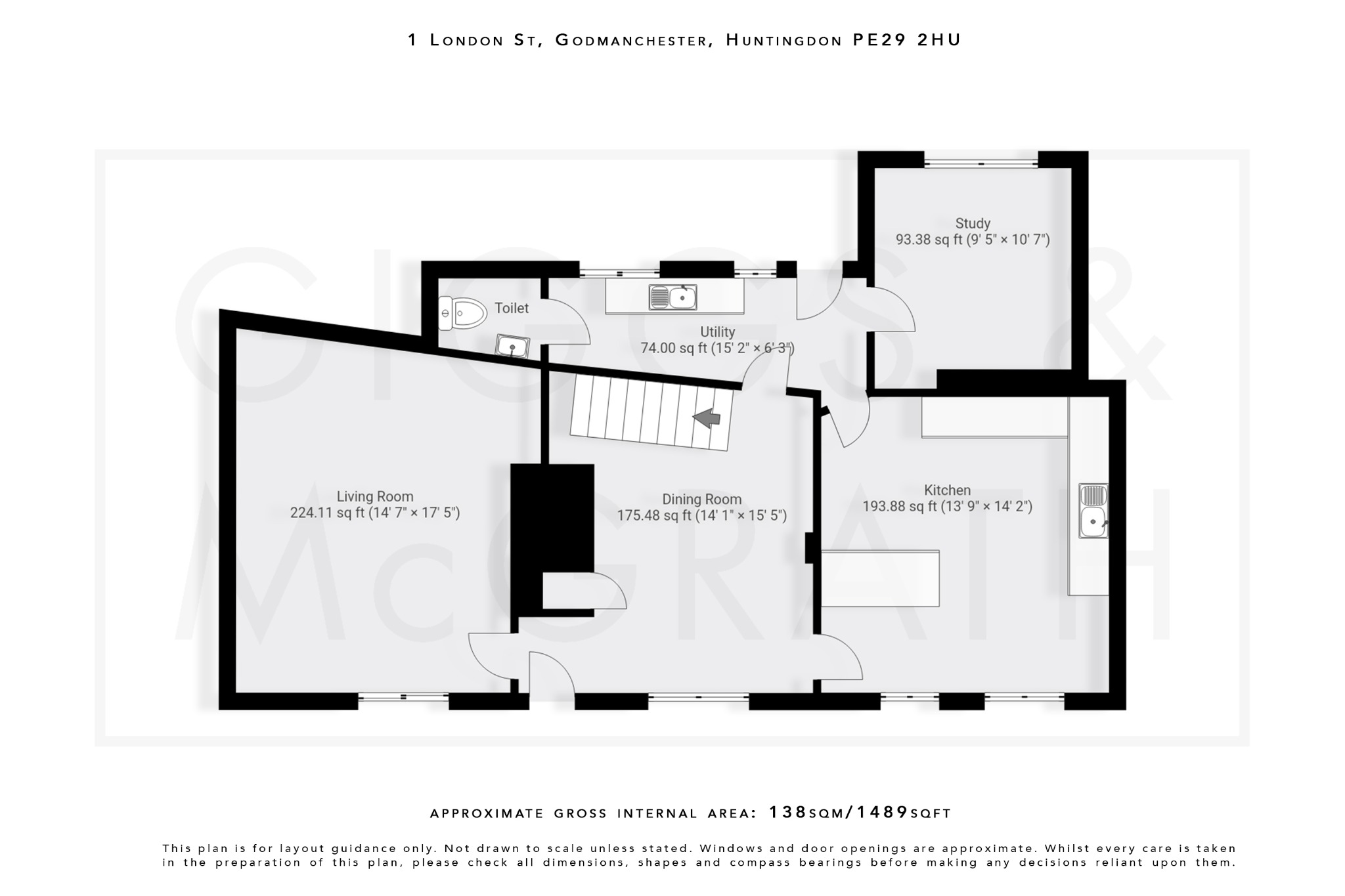 4 bed semi-detached house for sale in London Street, Huntingdon - Property Floorplan