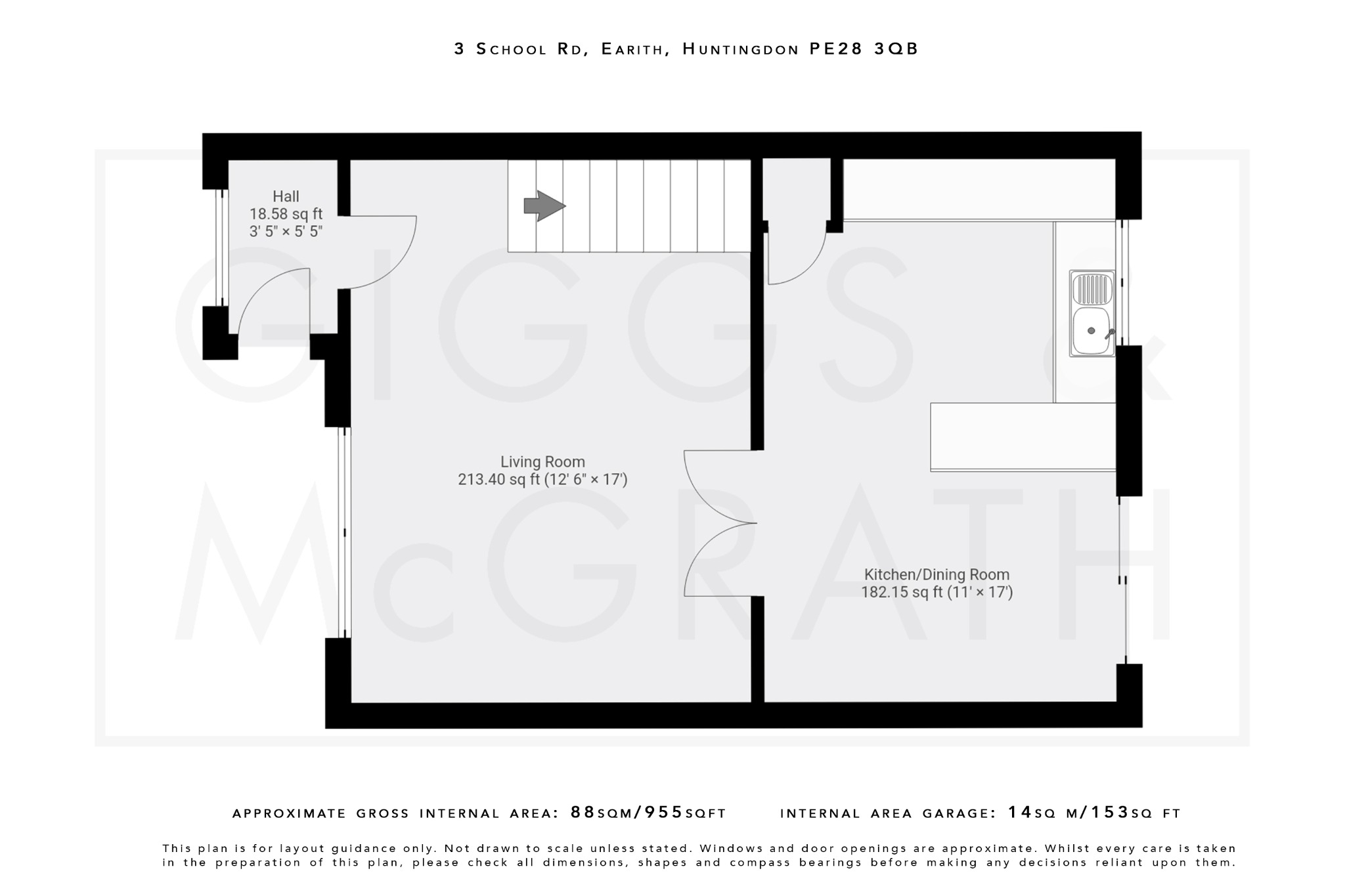 3 bed semi-detached house for sale in School Road, Huntingdon - Property Floorplan