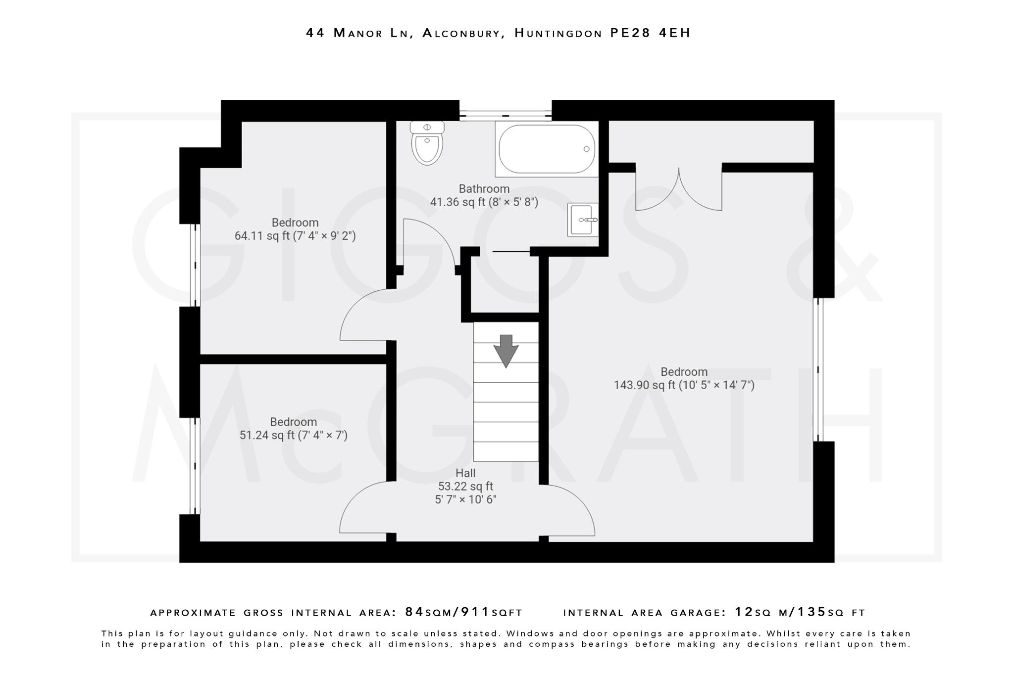 3 bed semi-detached house for sale in Manor Lane, Cambridgeshire - Property Floorplan