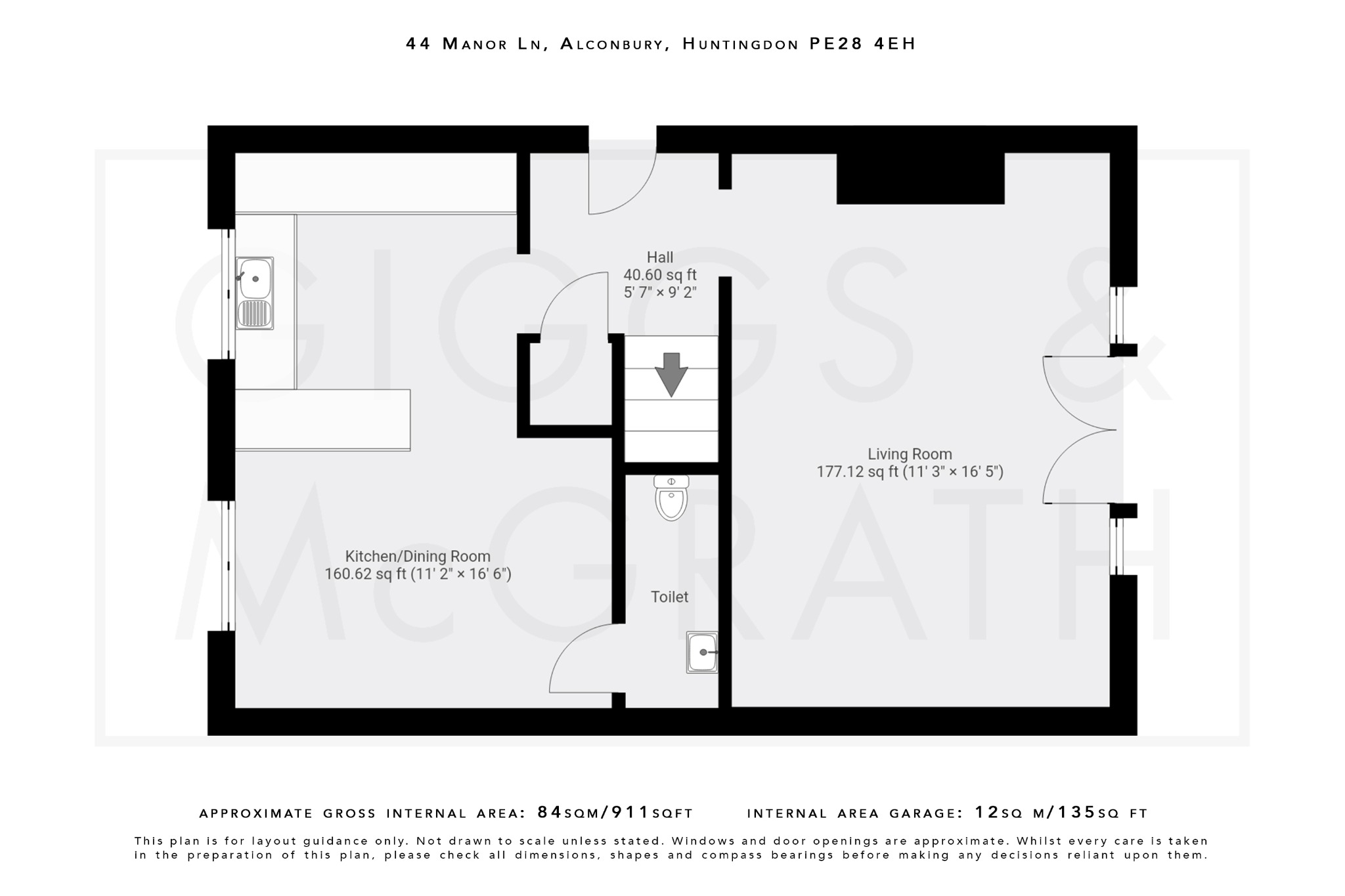 3 bed semi-detached house for sale in Manor Lane, Cambridgeshire - Property Floorplan