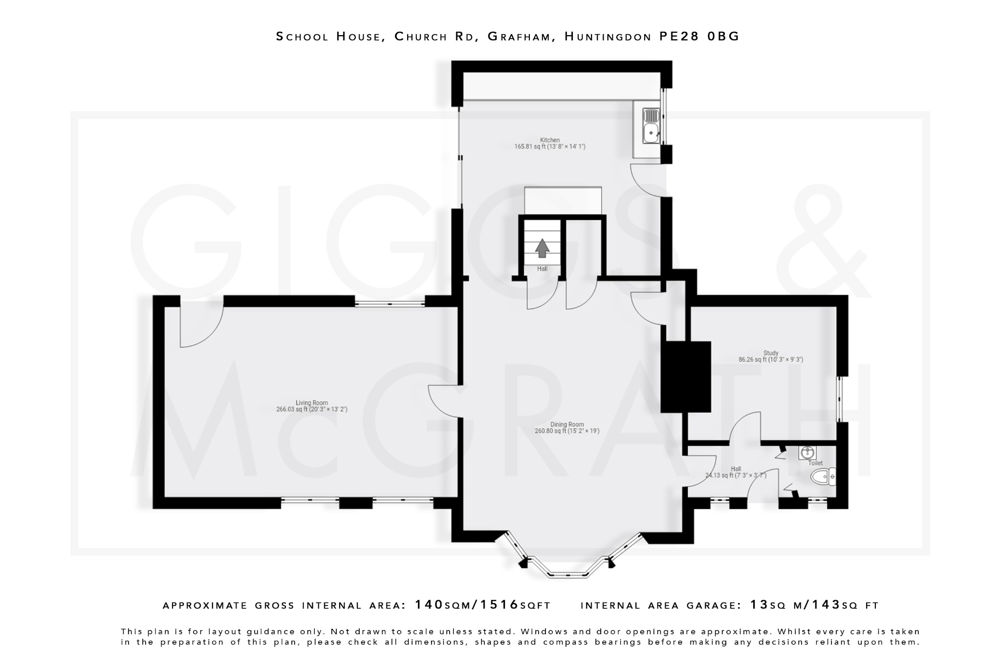 3 bed semi-detached house for sale in Church Road, Huntingdon - Property Floorplan