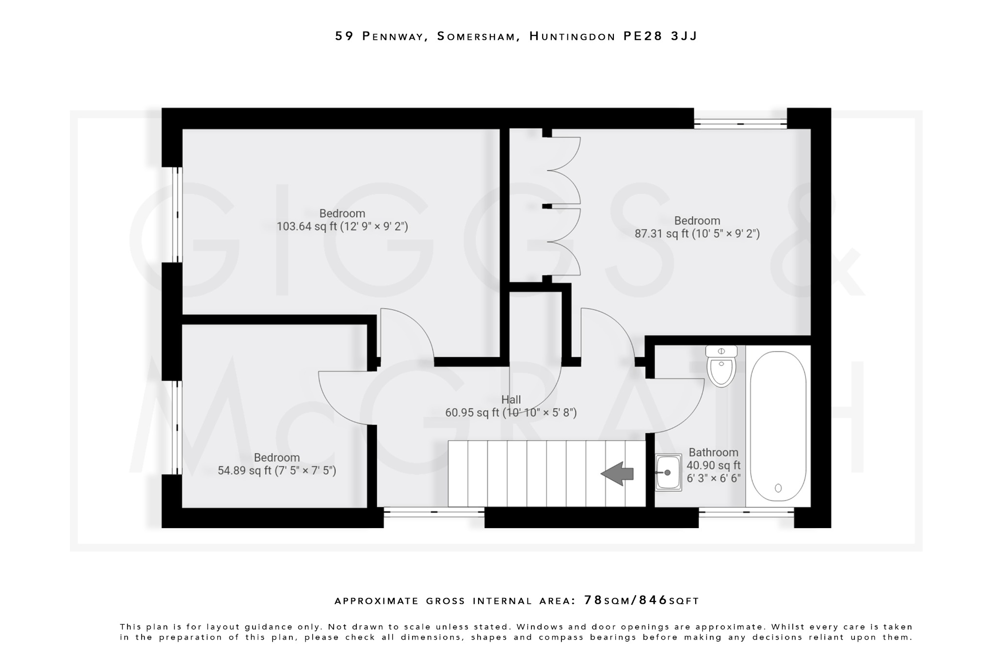 3 bed link detached house for sale in Pennway, Cambridgeshire - Property Floorplan