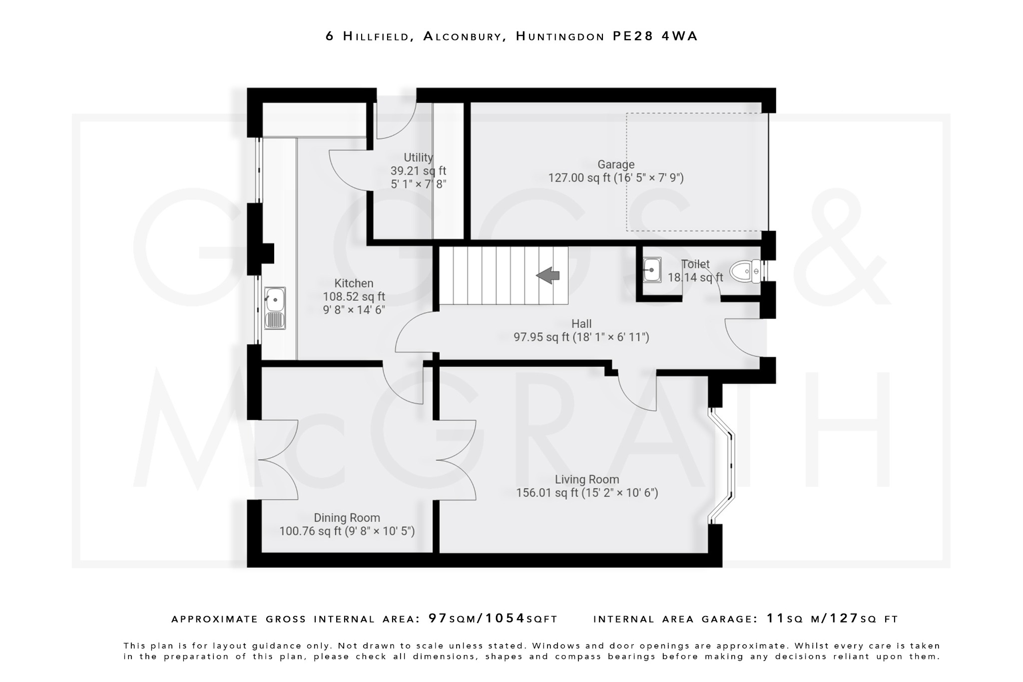 3 bed detached house for sale in Hillfield, Cambridgeshire - Property Floorplan
