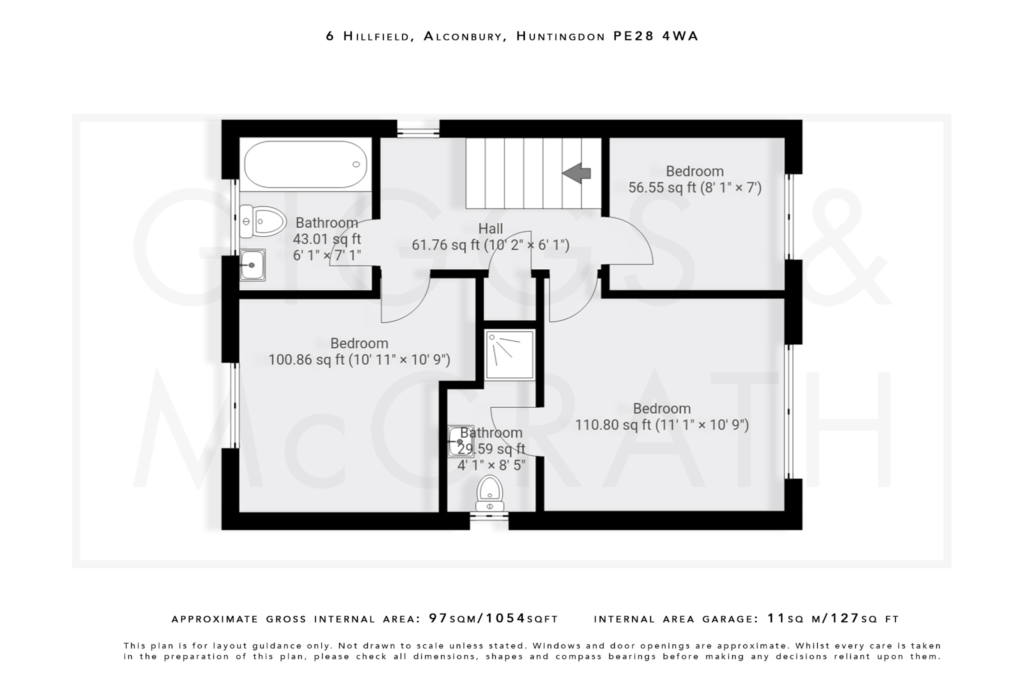 3 bed detached house for sale in Hillfield, Cambridgeshire - Property Floorplan