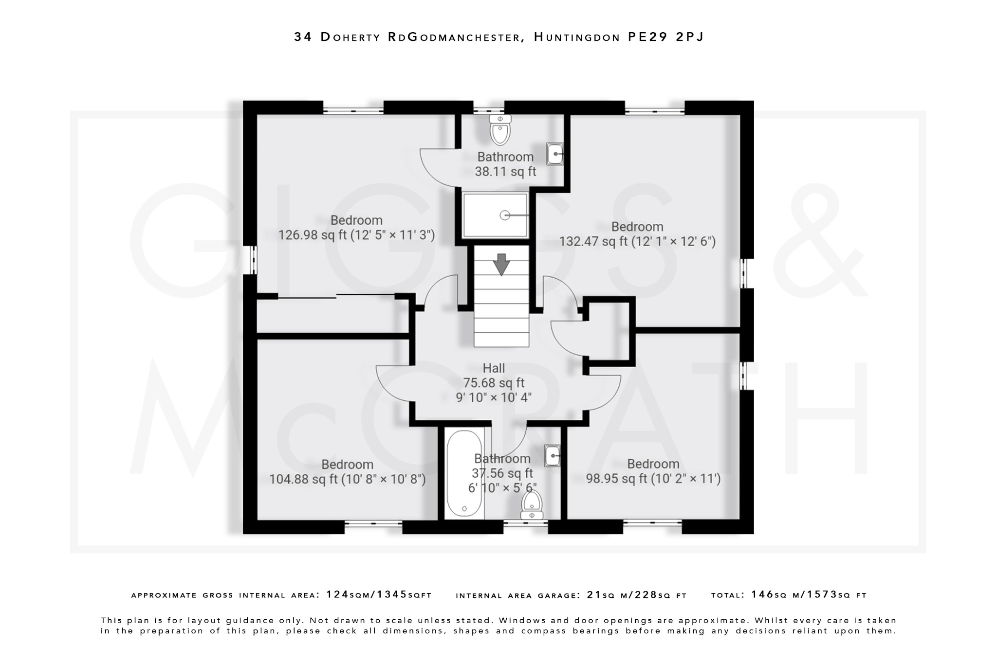 4 bed detached house for sale in Doherty Road, Huntingdon - Property Floorplan