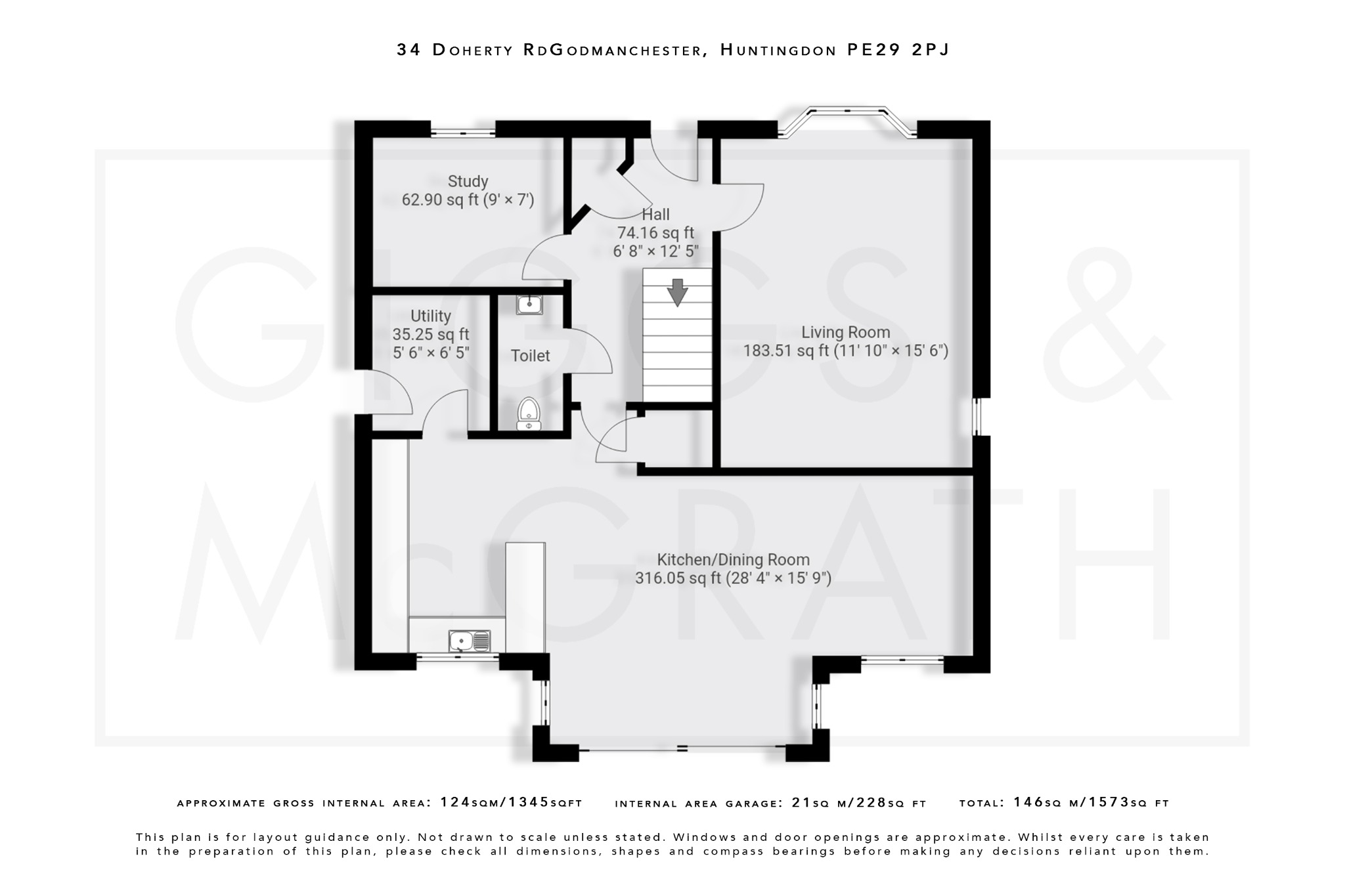 4 bed detached house for sale in Doherty Road, Huntingdon - Property Floorplan